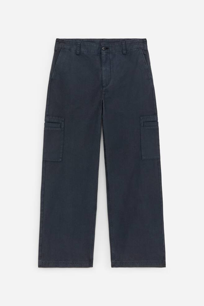 Relaxed Workwear Trousers - Dark Blue - 1