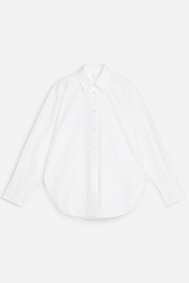Relaxed-Fit Poplin Shirt - White/Pink/Light Blue/Burgundy/Dark Red/White - 1