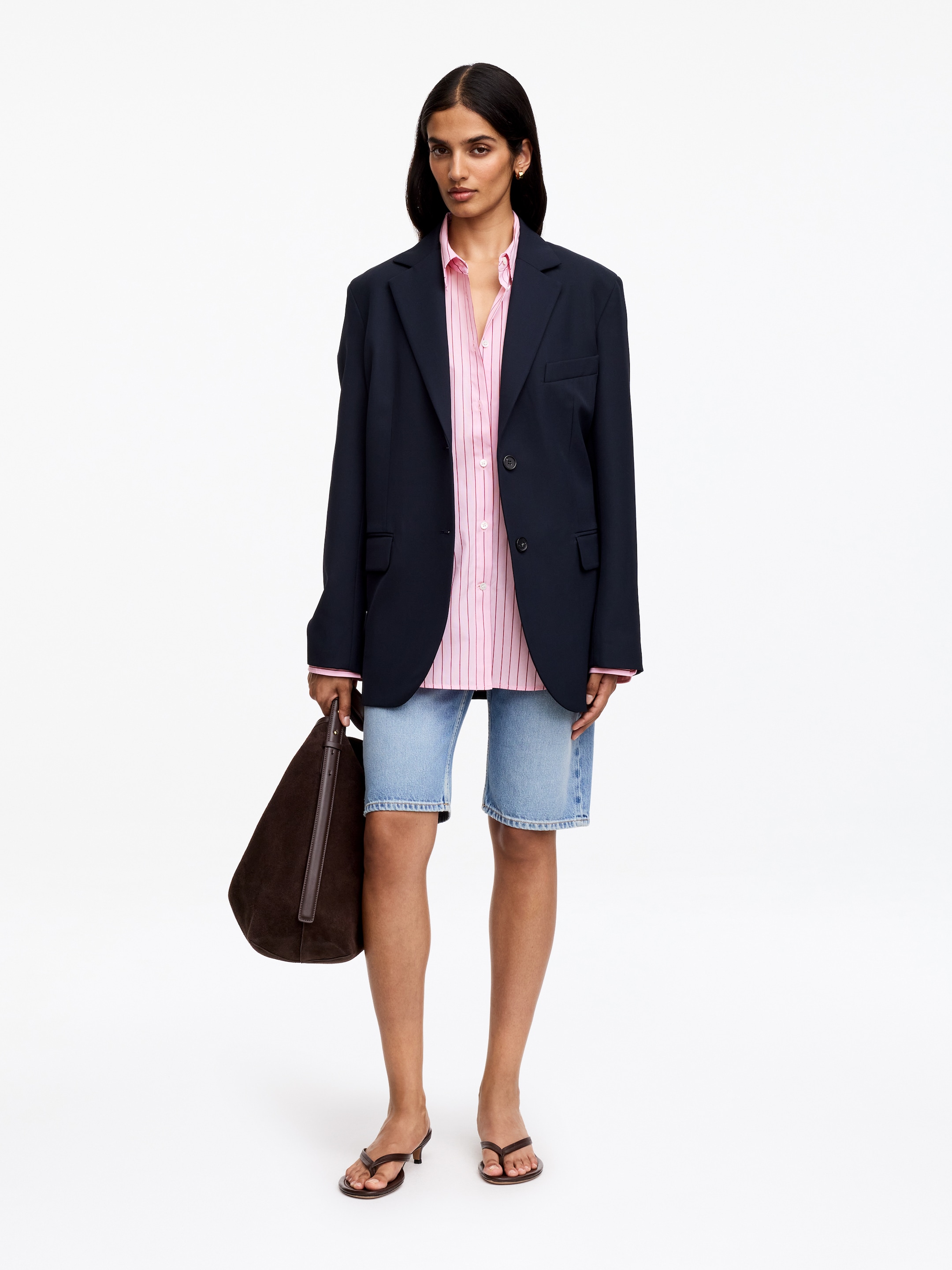 Relaxed-Fit Poplin Shirt - Pink - Loose fit - Women - StillMedia/Lookbook - 5