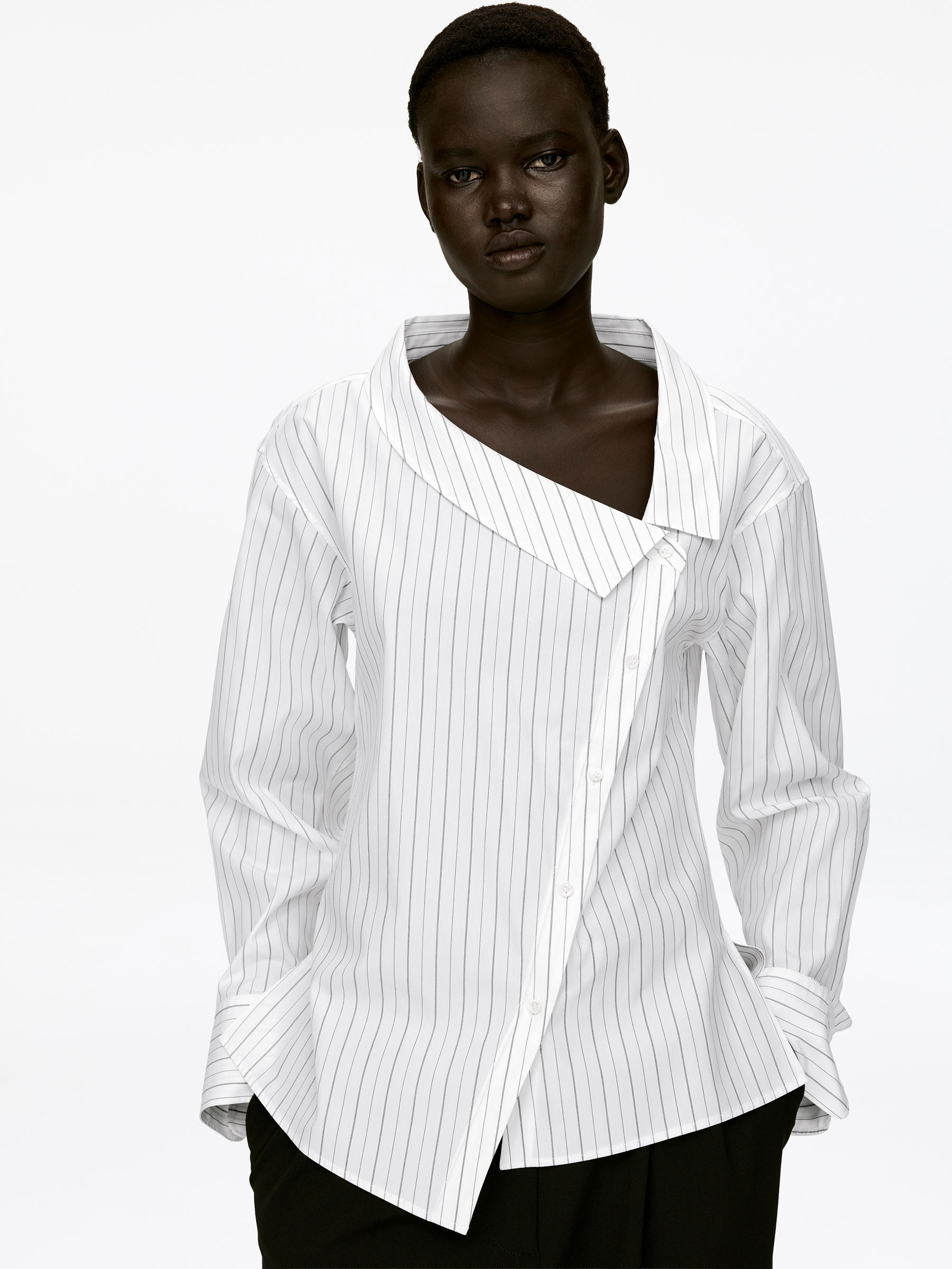 Deconstructed Cotton Blouse - White - Regular fit - Women - StillMedia/Lookbook - 3