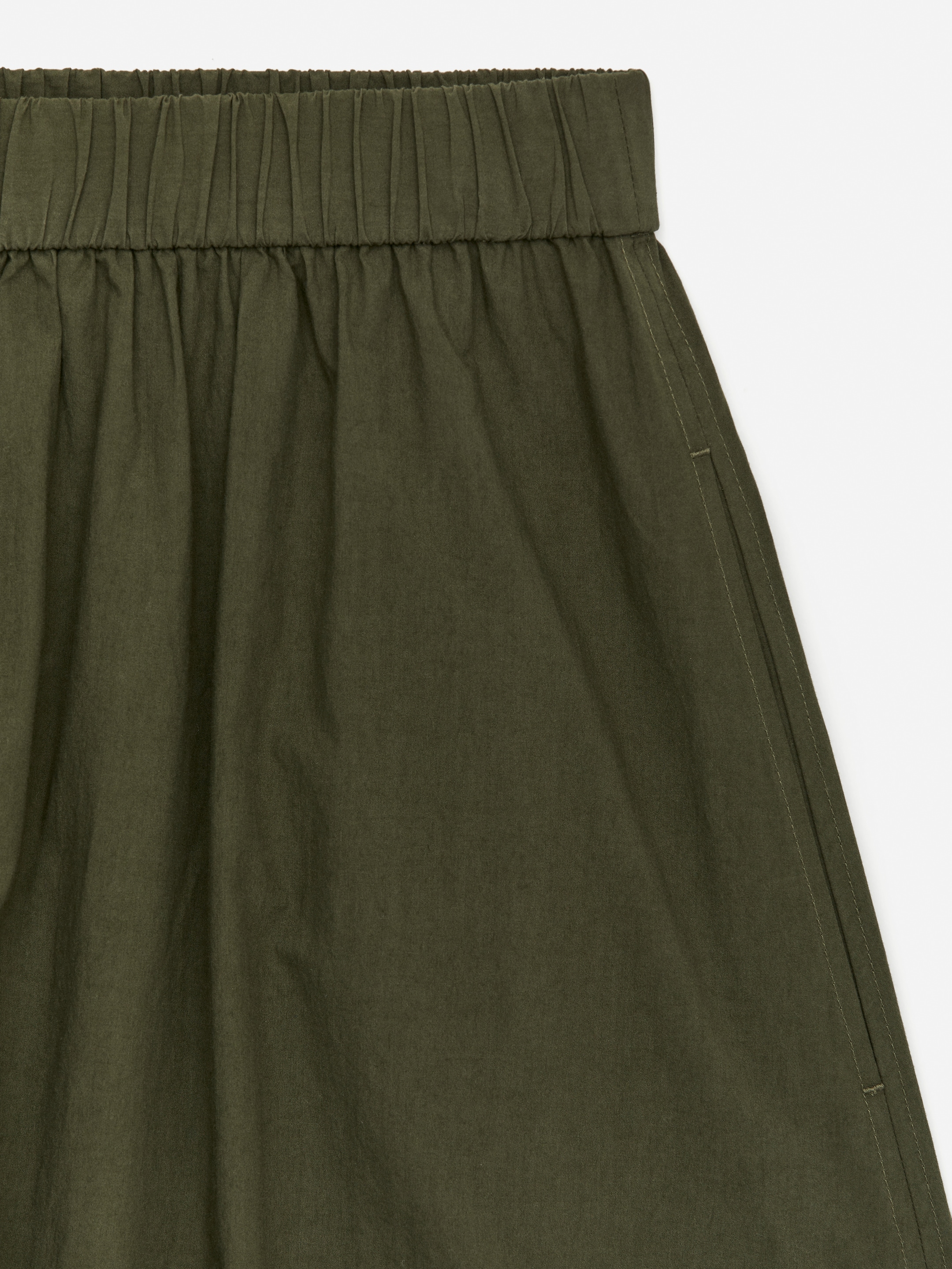 View larger image: A-Line Cotton Skirt - Khaki Green - Ladies | H&M GB 7