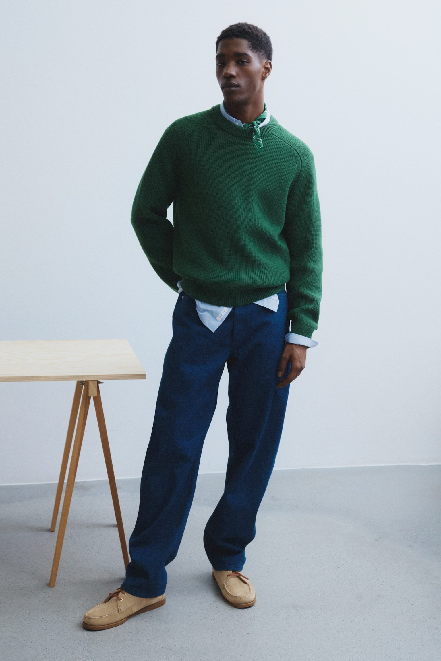 Bandana i bomuld - Grøn/Blå/tern - 7