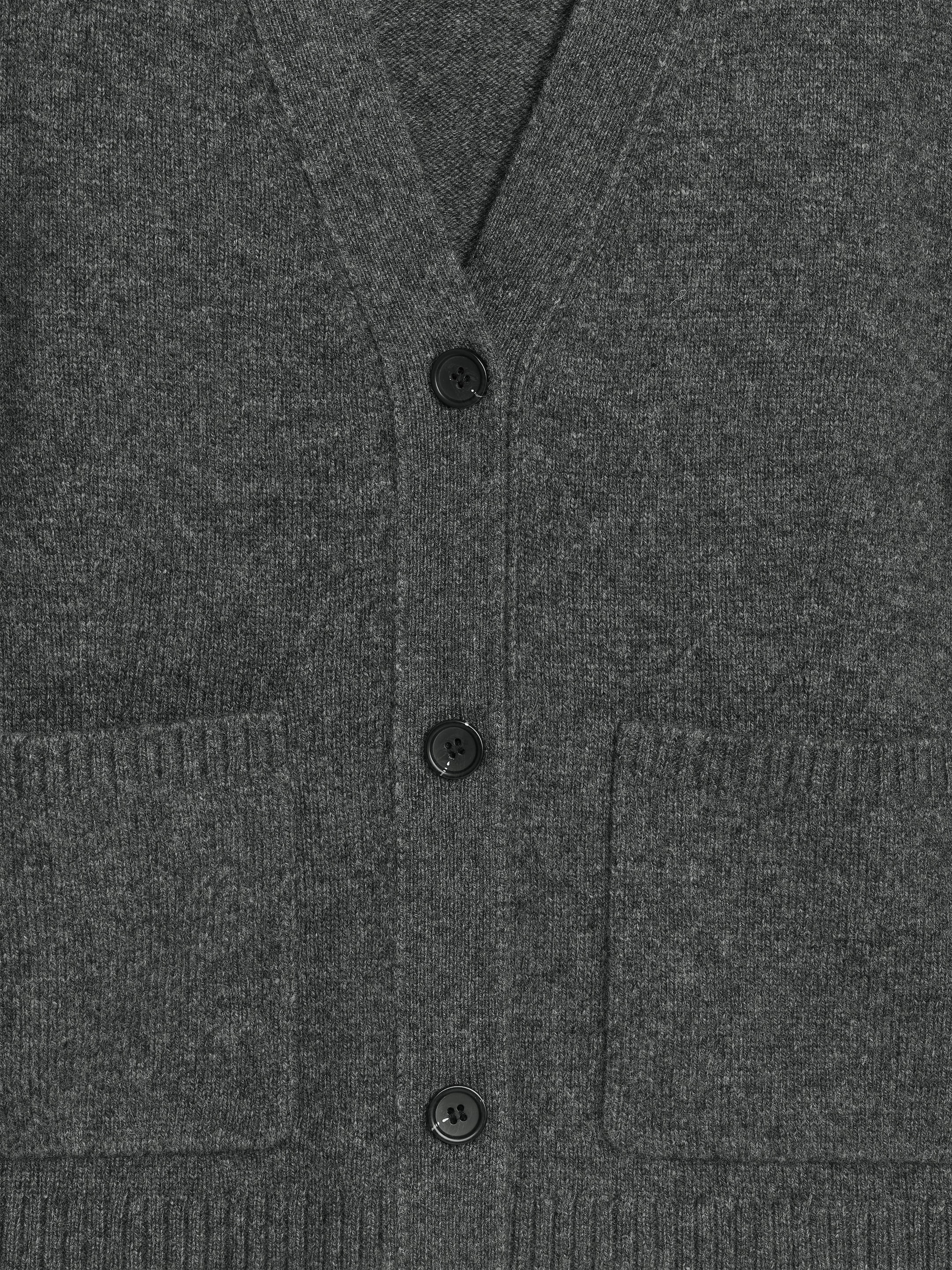 Wool Cardigan - Dark Grey - Slim fit - Women - StillMedia/DescriptiveDetail - 1