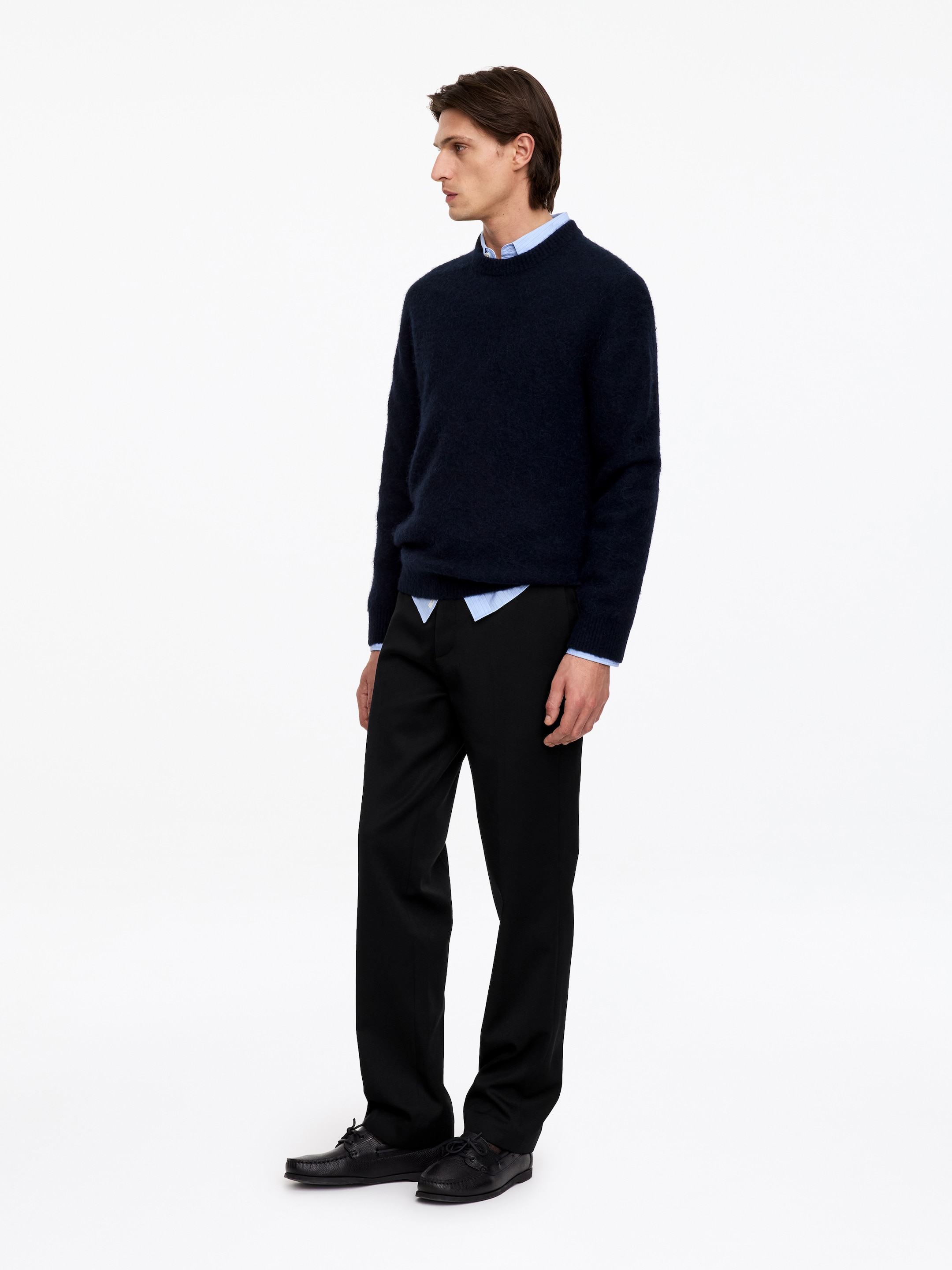 Wool-Cotton Trousers - Black - Regular fit - men - StillMedia/Lookbook - 10