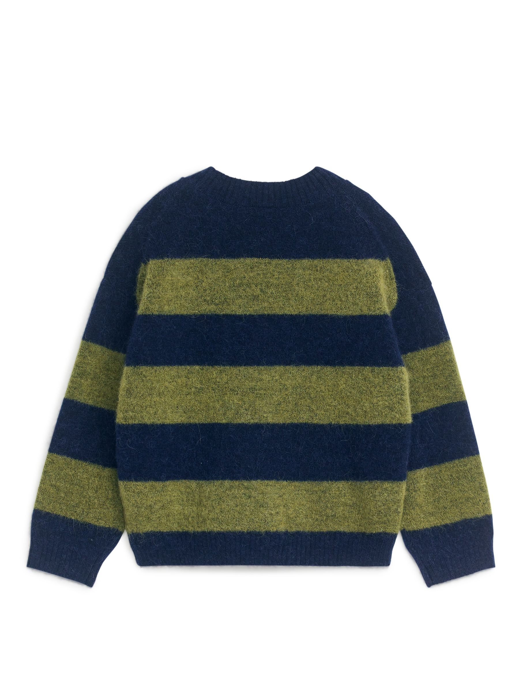 Sweter w paski z mieszanki wełny i alpaki - Dark Blue/Green - Fason normalny - Children - StillMedia/DescriptiveStillLife - 1