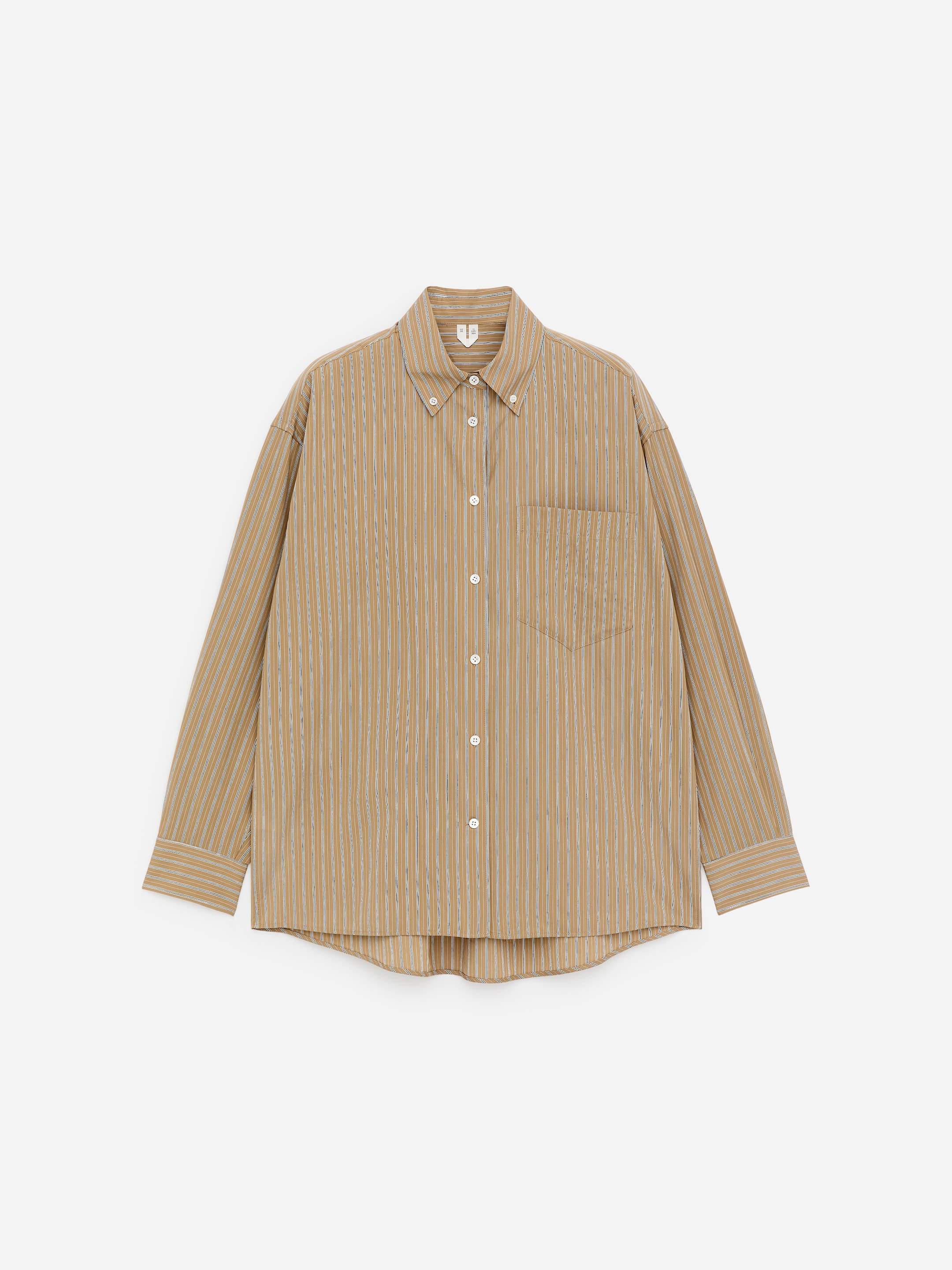 Cotton-Silk Shirt-Beige-18060