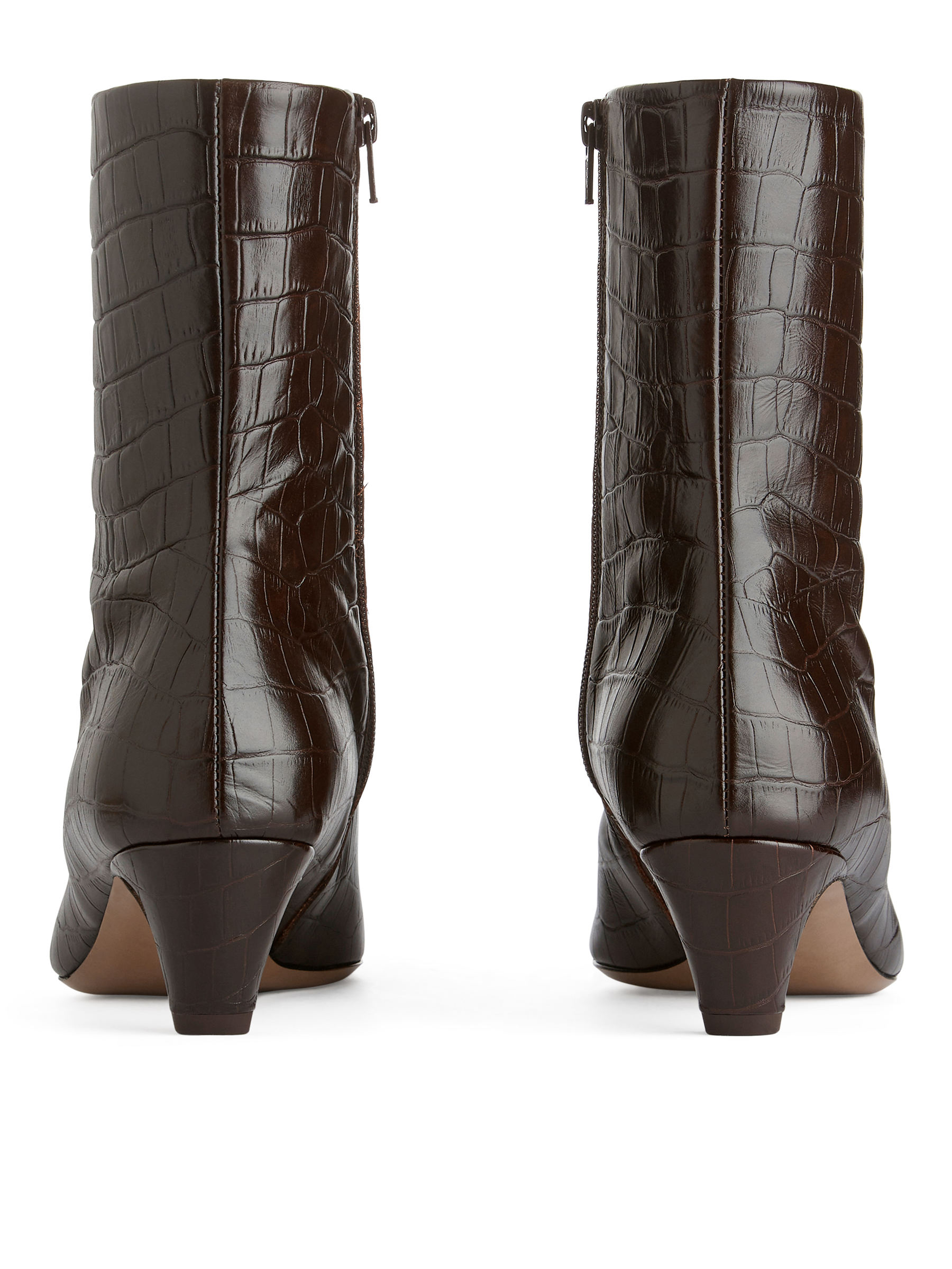 Stiefeletten mit eckiger Zehenpartie - Dunkelbraun - Damen - StillMedia/DescriptiveStillLife - 1