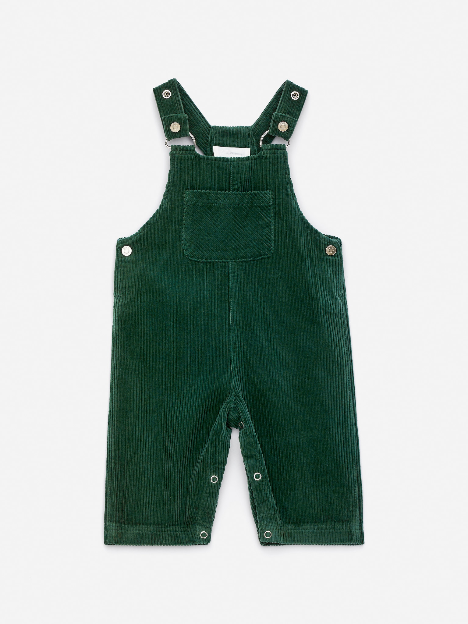 Corduroy Dungarees - Dark Green/Lilac