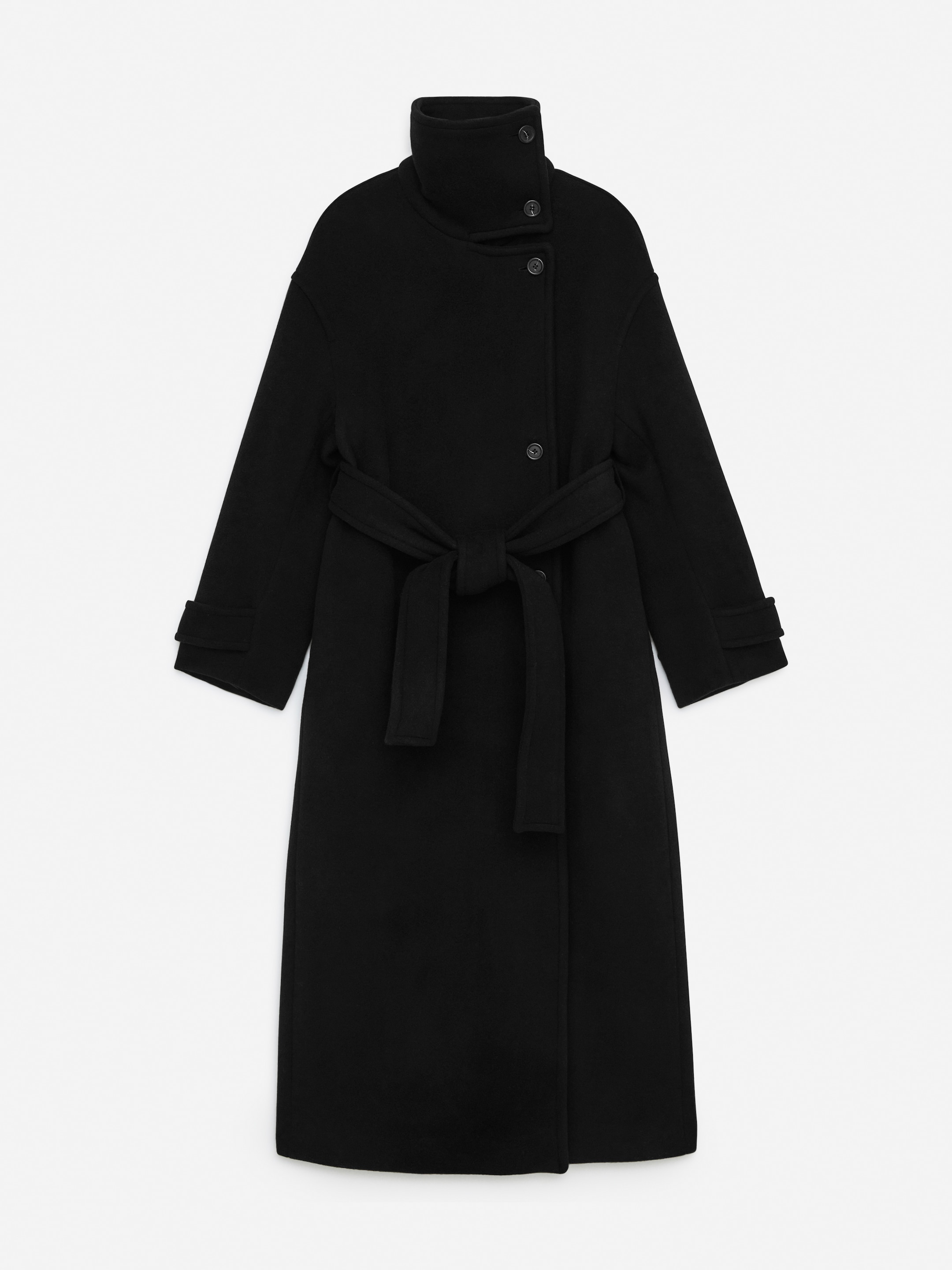 Oversized Wool-Blend Coat - Black - Oversized - Women - StillMedia/DescriptiveStillLife - 3