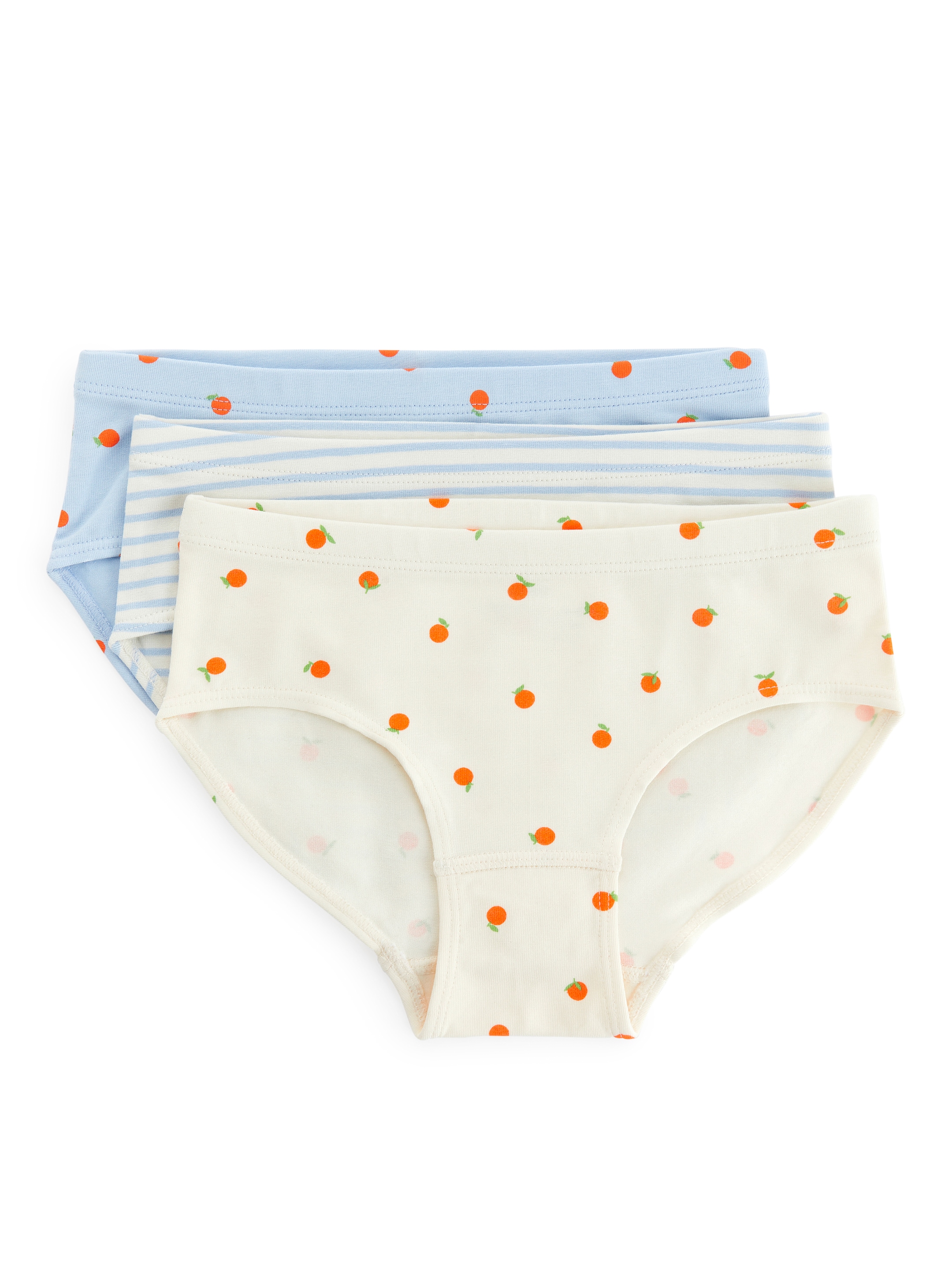 Visa större bild: Trosor i bomullstrikå, 3-pack - Blå/vit - BARN | H&M SE 1