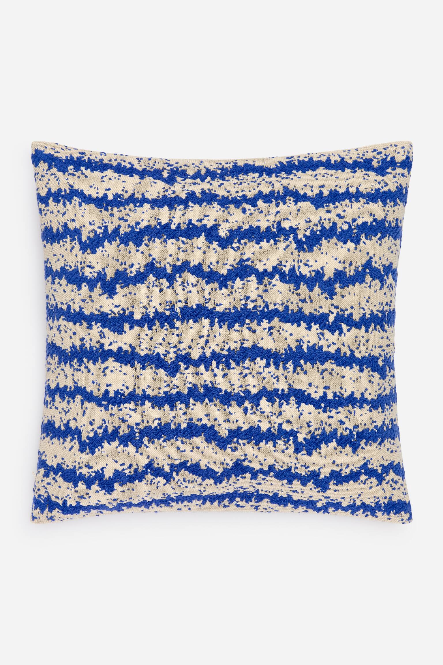 Калъфка за възглавница от памучна вата 50x50 см - Синьо/Бяло - 2