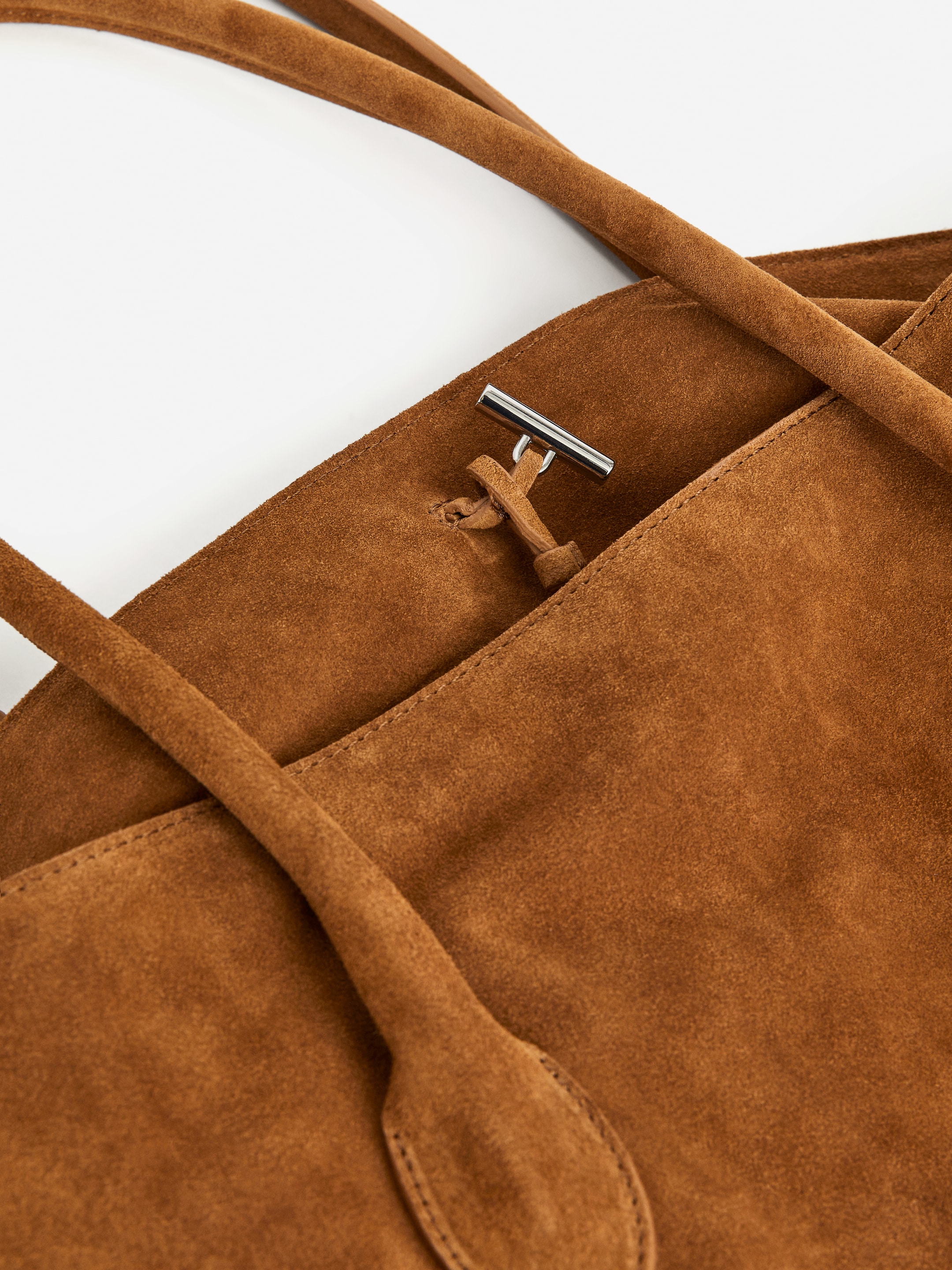 Slouchy Split Suede Tote - Brown - Women - StillMedia/DescriptiveDetail - 5