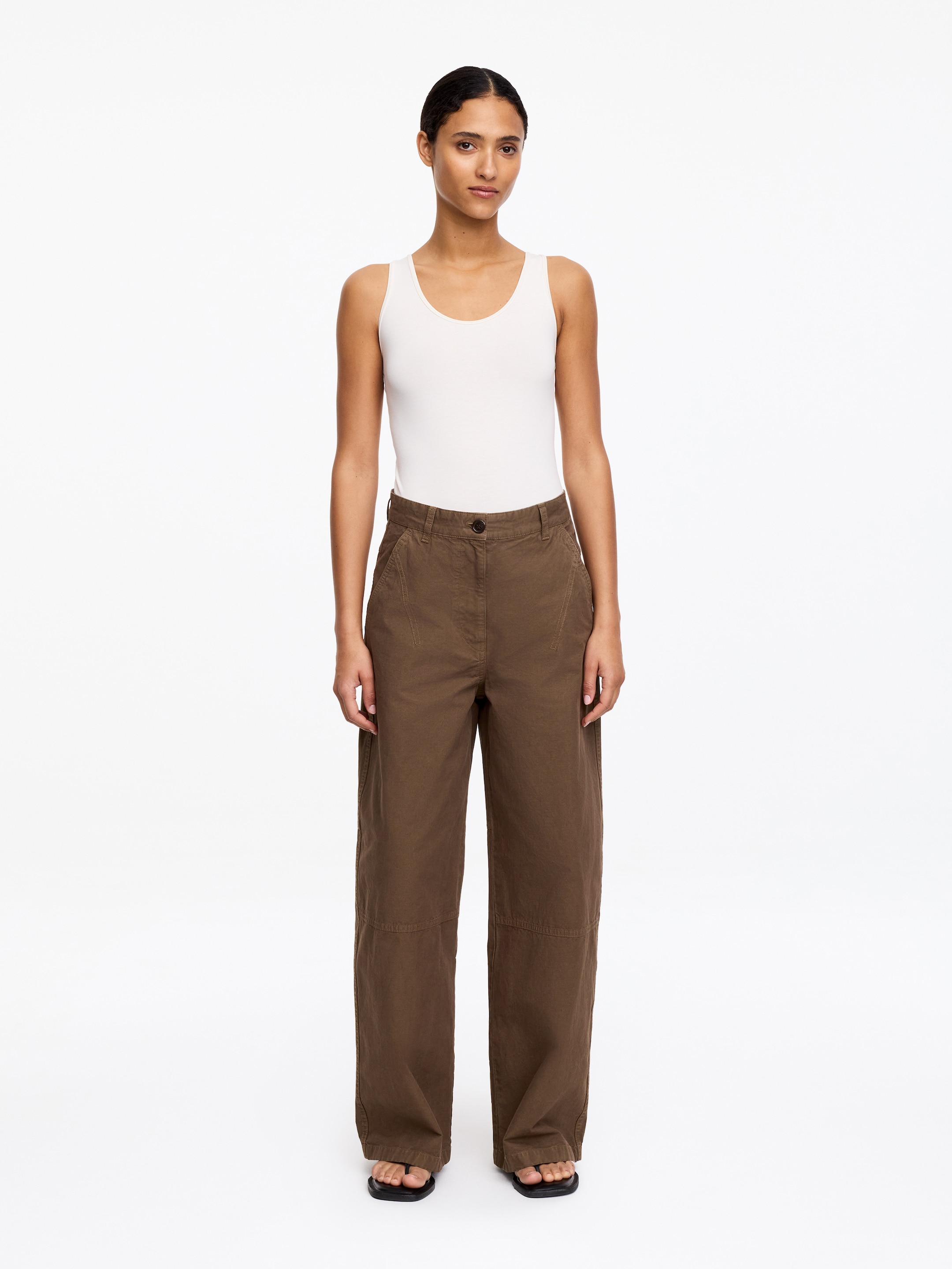 Cargo Trousers-#655444-18485