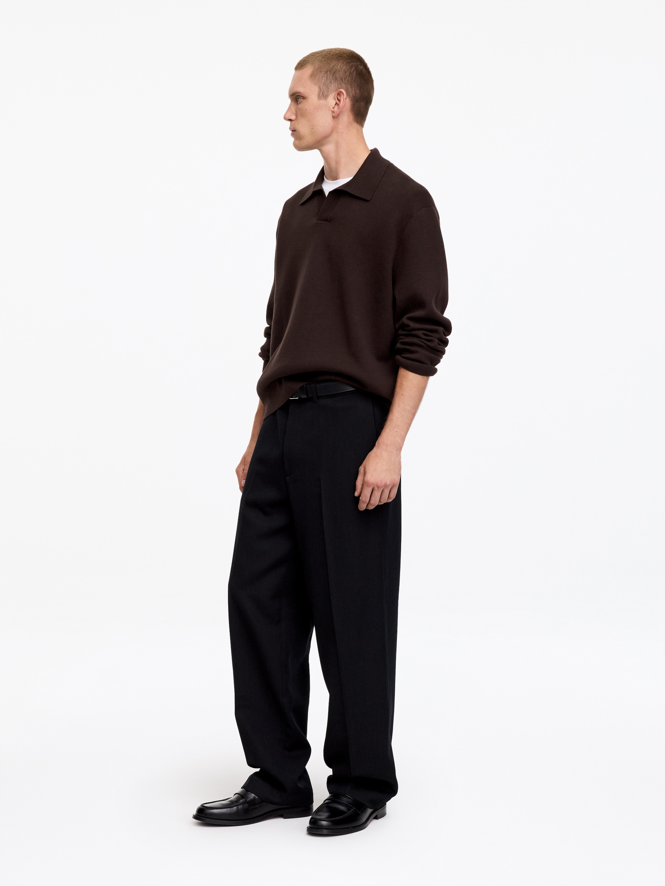 Cotton Silk Blend Polo Shirt - Brown - Relaxed fit - men - StillMedia/Lookbook - 8