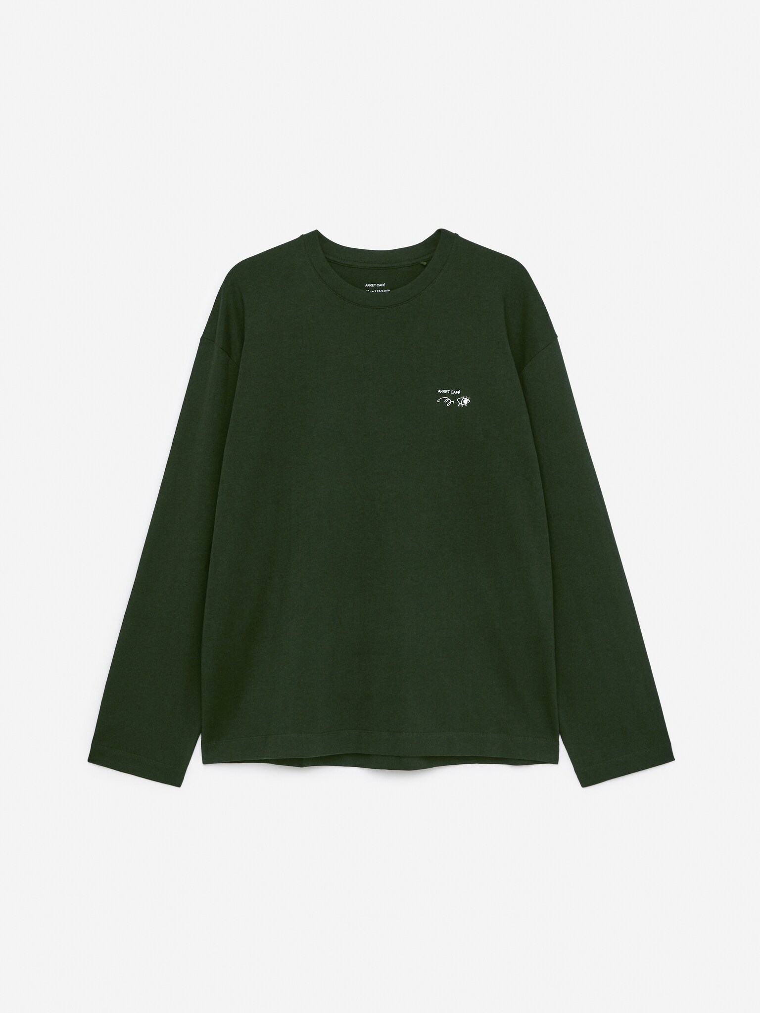 ARKET CAFÉ Long sleeve T-Shirt - Dark Green/Off White/Black