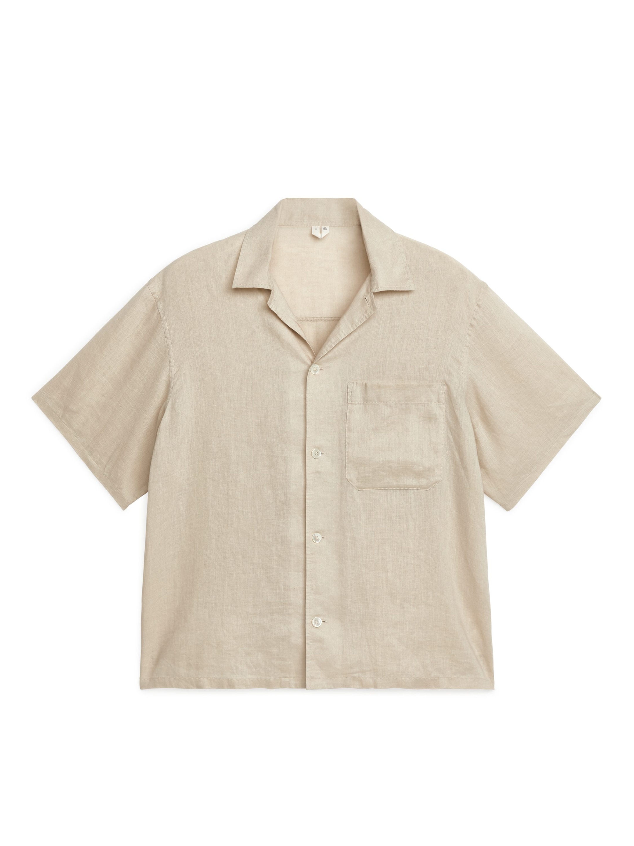 Grösseres Bild ansehen: Leinenhemd mit Resort-Kragen - Beige - HERREN | H&M CH 1