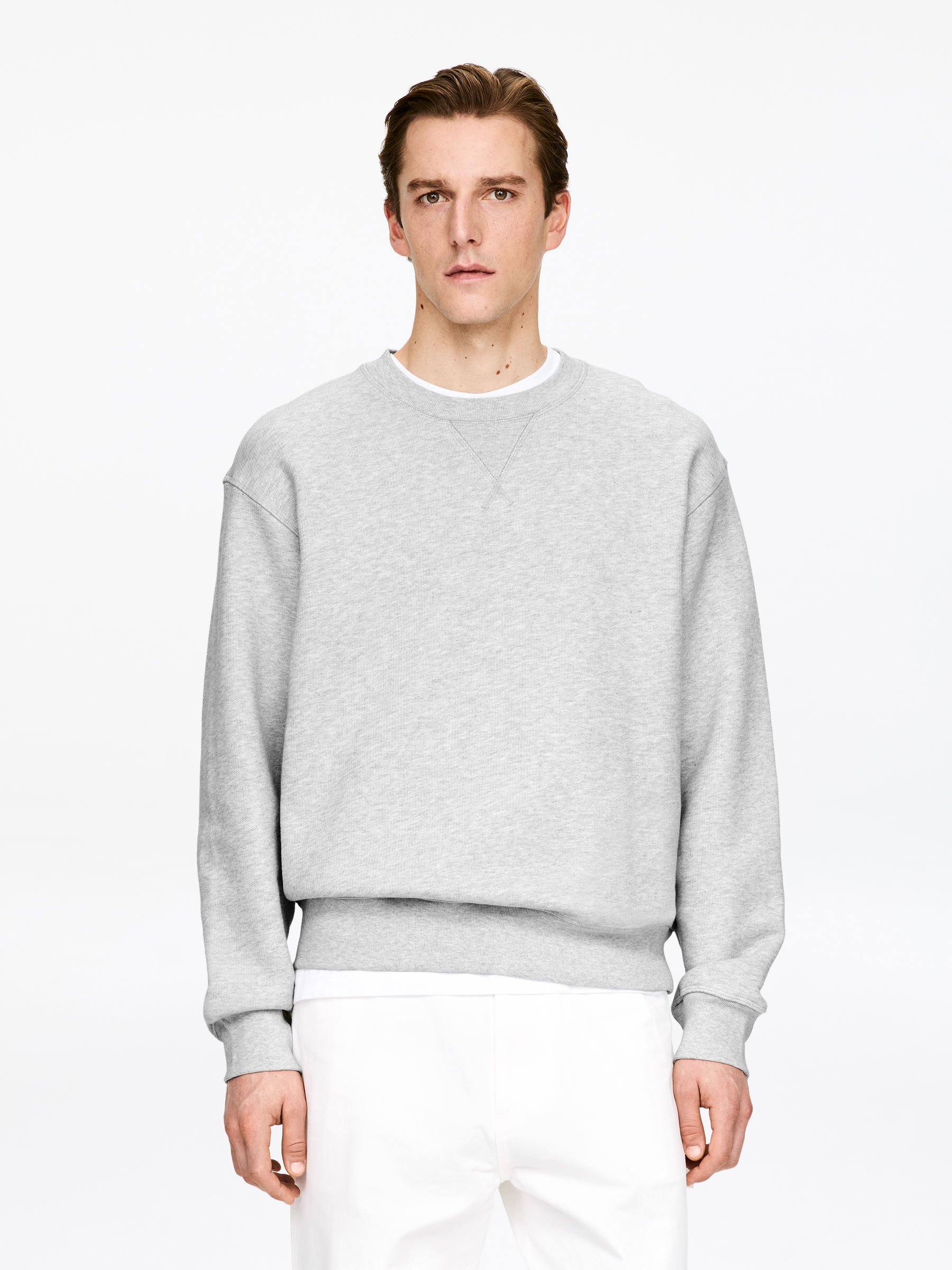 Loose-Fit Sweatshirt - Grey Melange - Loose fit - Men - StillMedia/Lookbook - 7