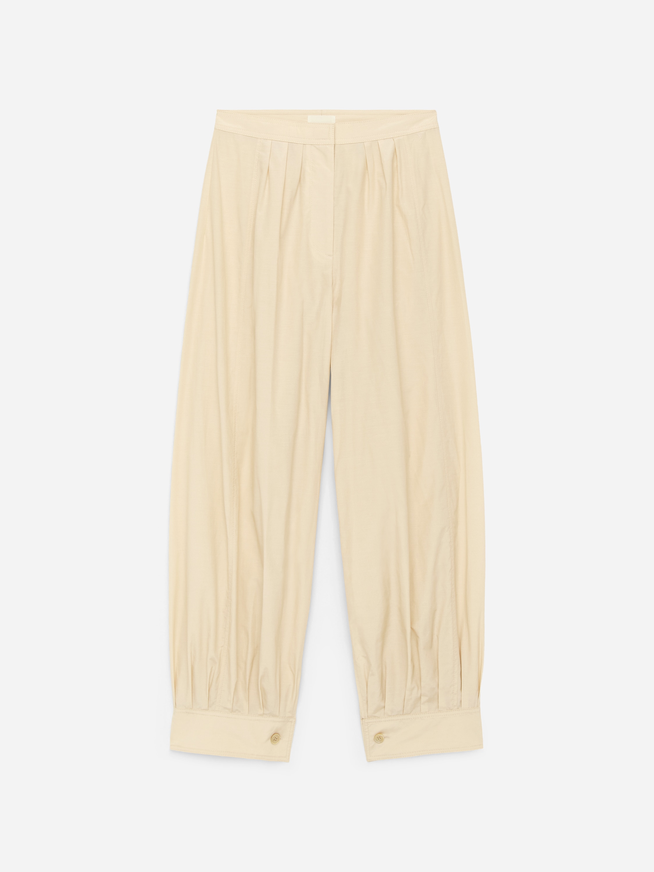 Pantaloni con orlo a palloncino - Beige