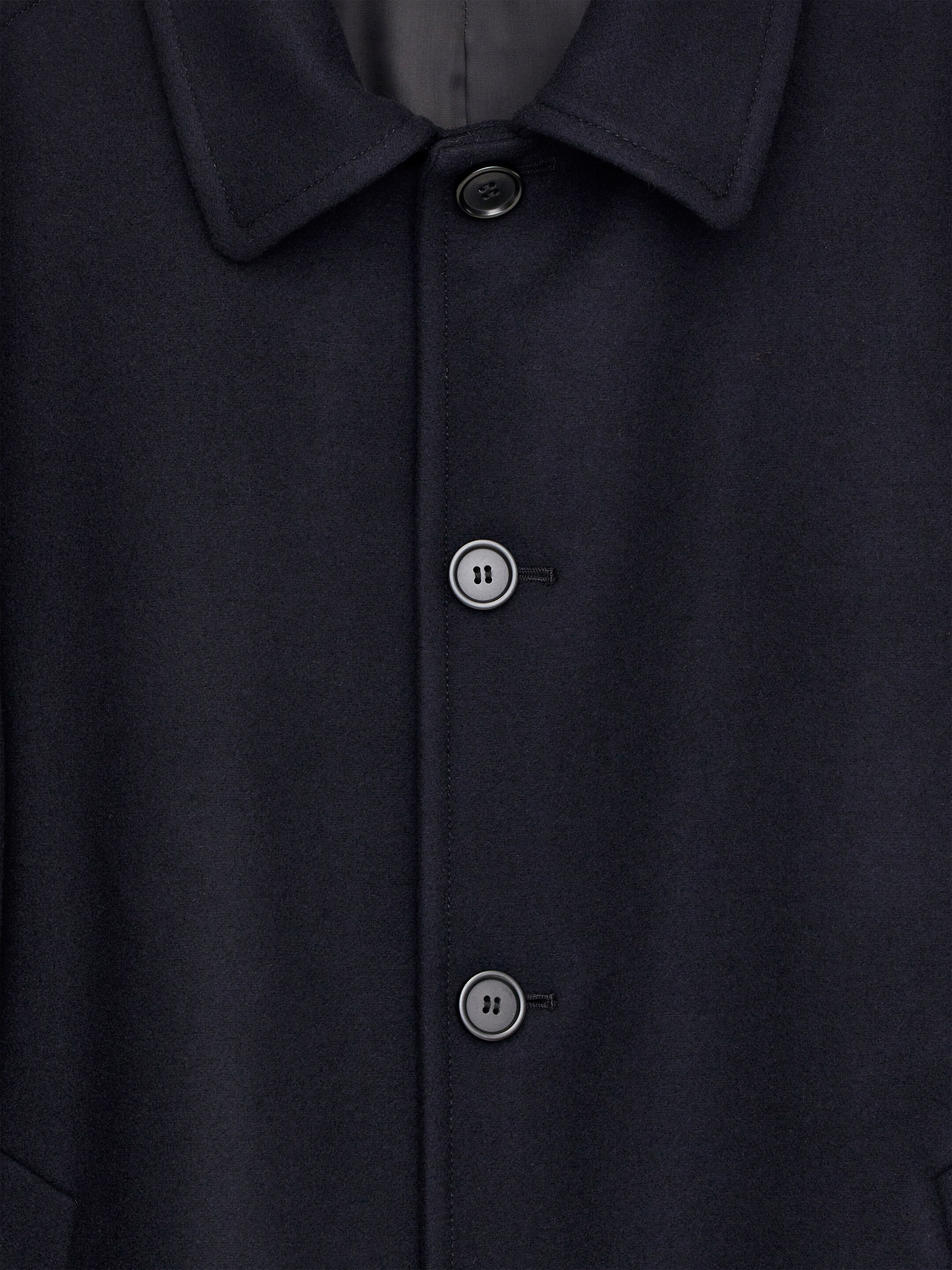 Ver imagen más grande: Abrigo en mezcla de lana de doble faz - Azul oscuro - HOMBRE | H&M ES 7
