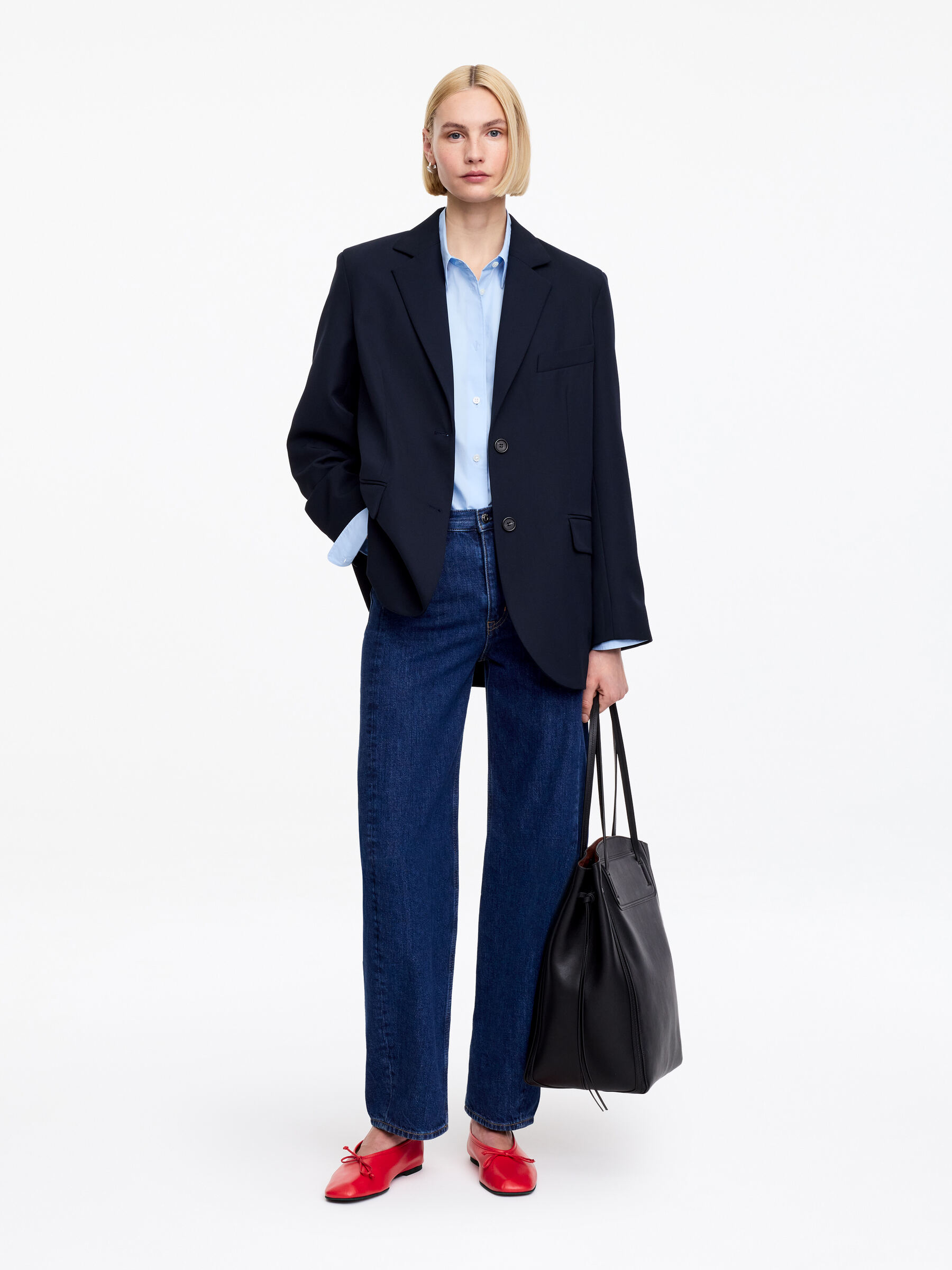 Ballerines en cuir - Rouge - Femme - StillMedia/Lookbook - 8