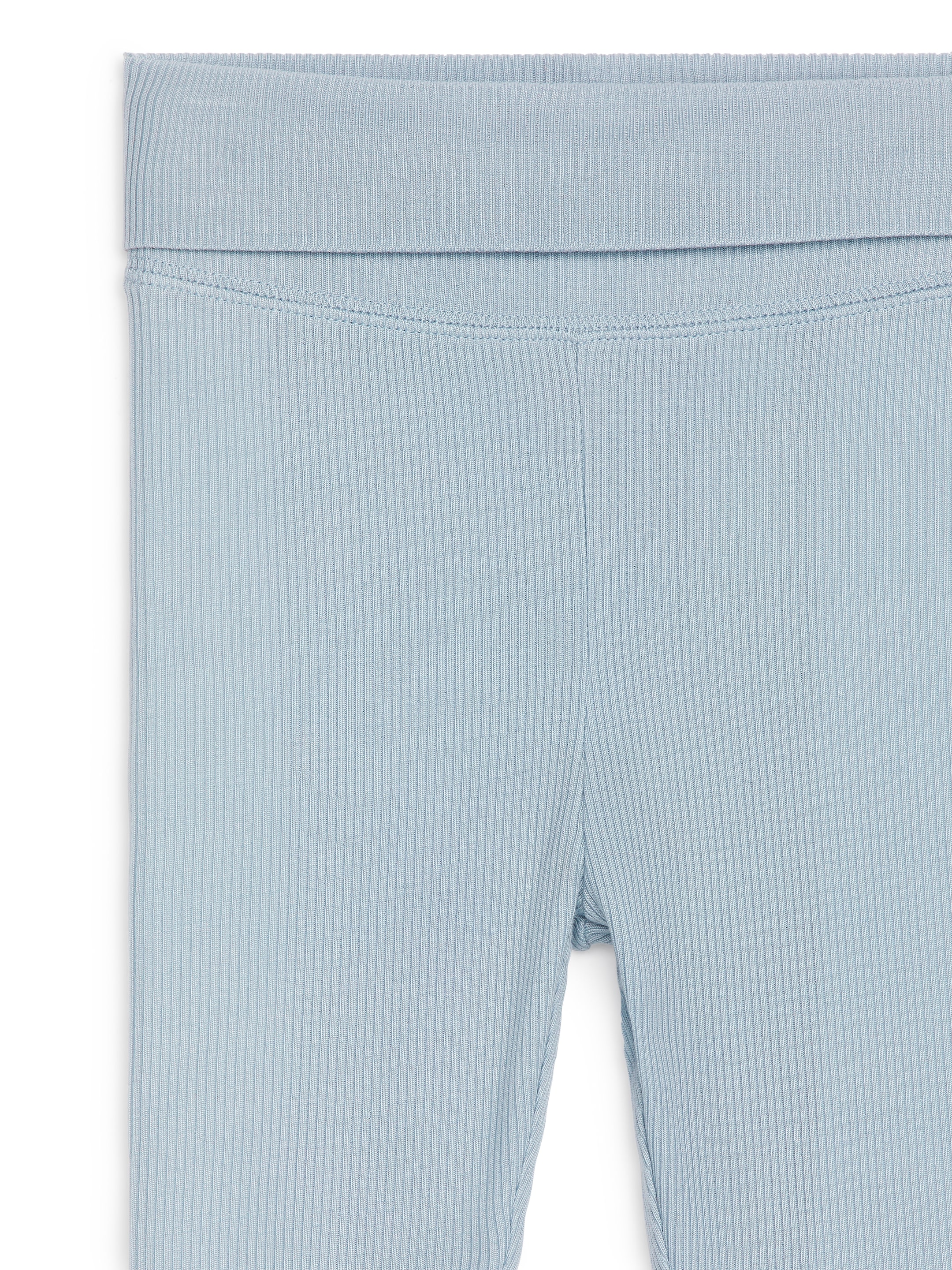 Grösseres Bild ansehen: Breit gerippte Leggings für Neugeborene - Taubenblau - KINDER | H&M CH 3