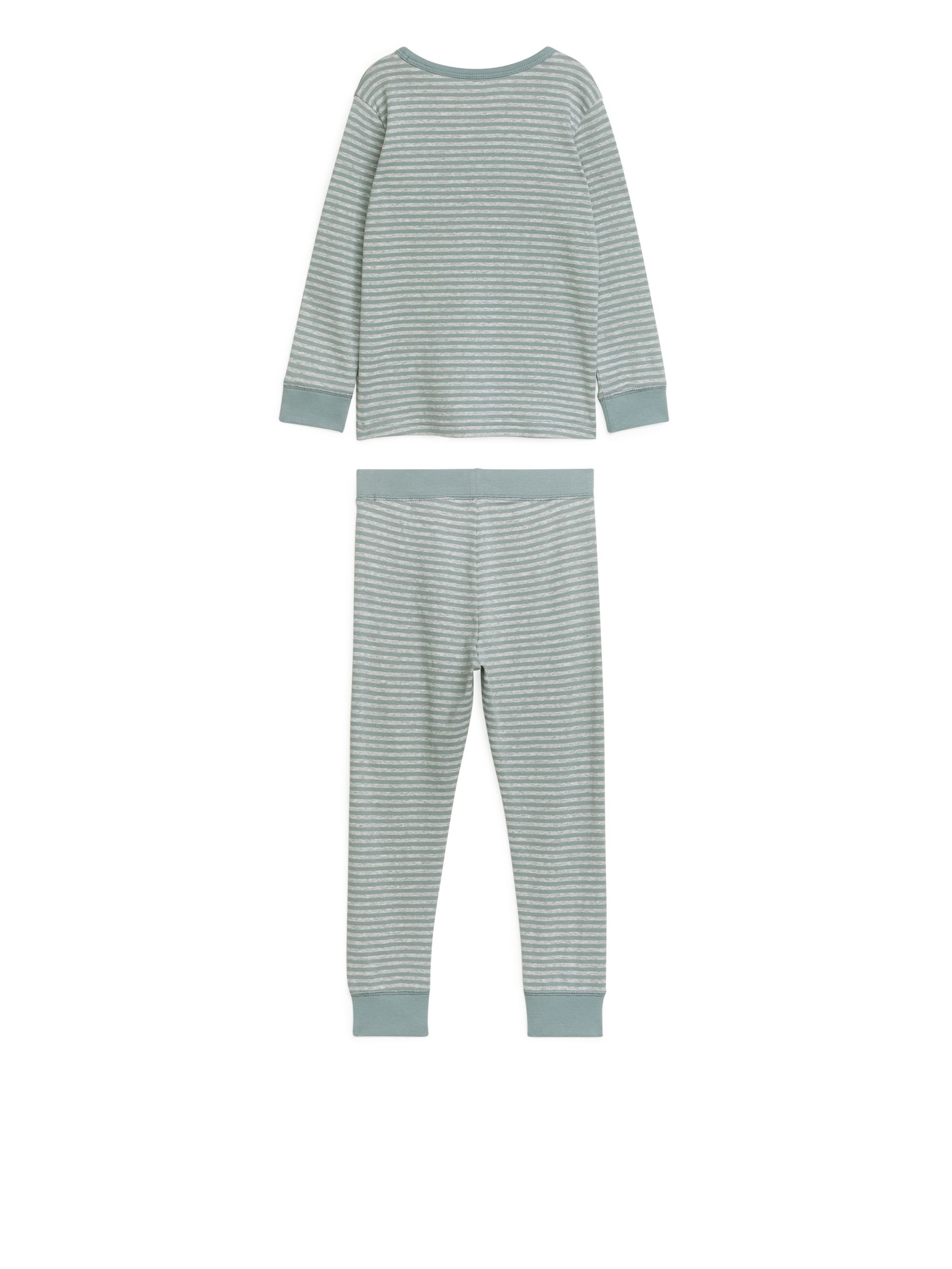 Jersey-Pyjama - Blasstürkis/grau - Regular Fit - Kinder - StillMedia/DescriptiveStillLife - 3