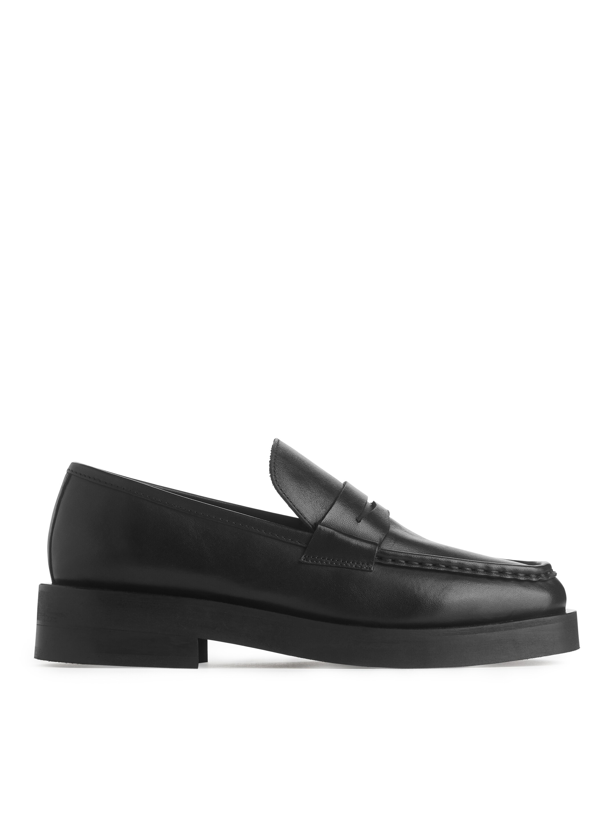 Leather Penny Loafers - Black - Women - StillMedia/DescriptiveStillLife - 3