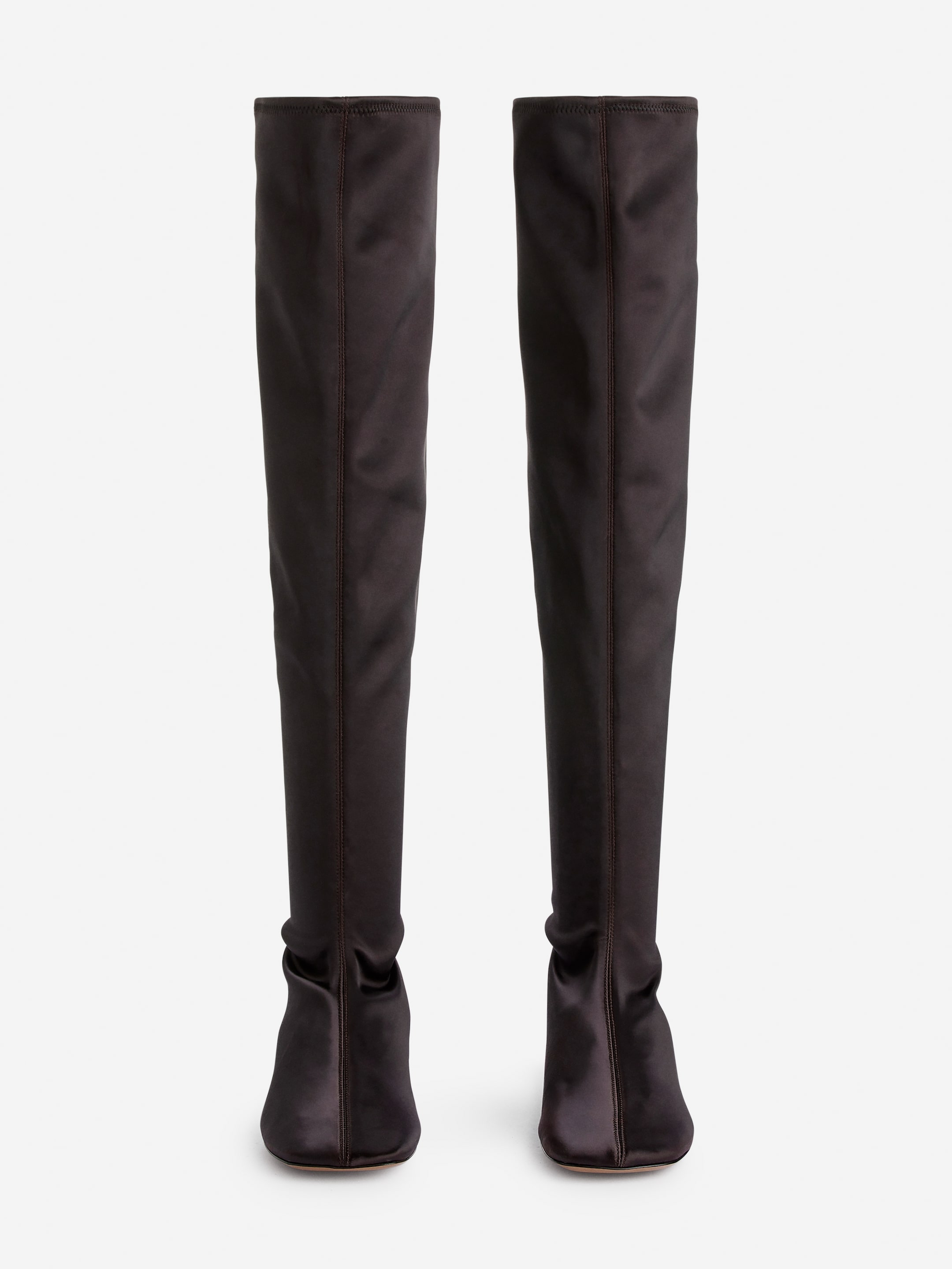 Overknee-stövlar i satin - Mörklila - Women - StillMedia/DescriptiveStillLife - 5
