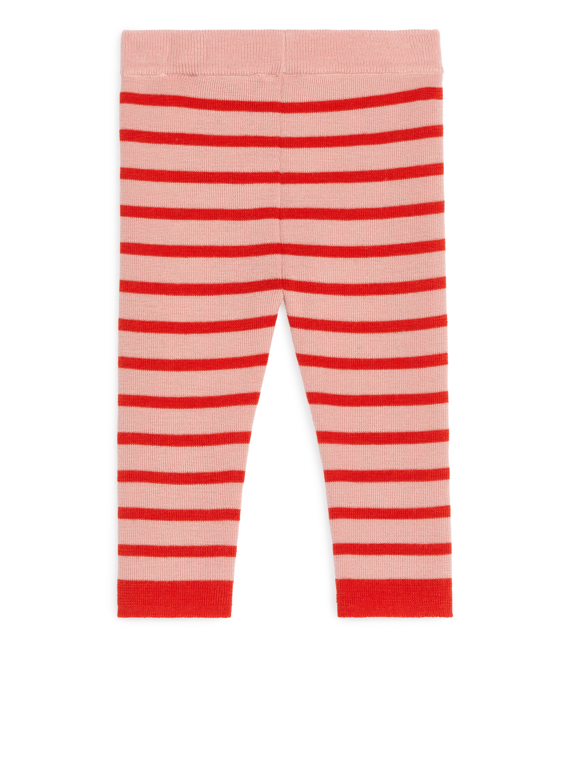 Visa större bild: Stickade leggings i merinoull - Rosa/röd - BARN | H&M SE 2