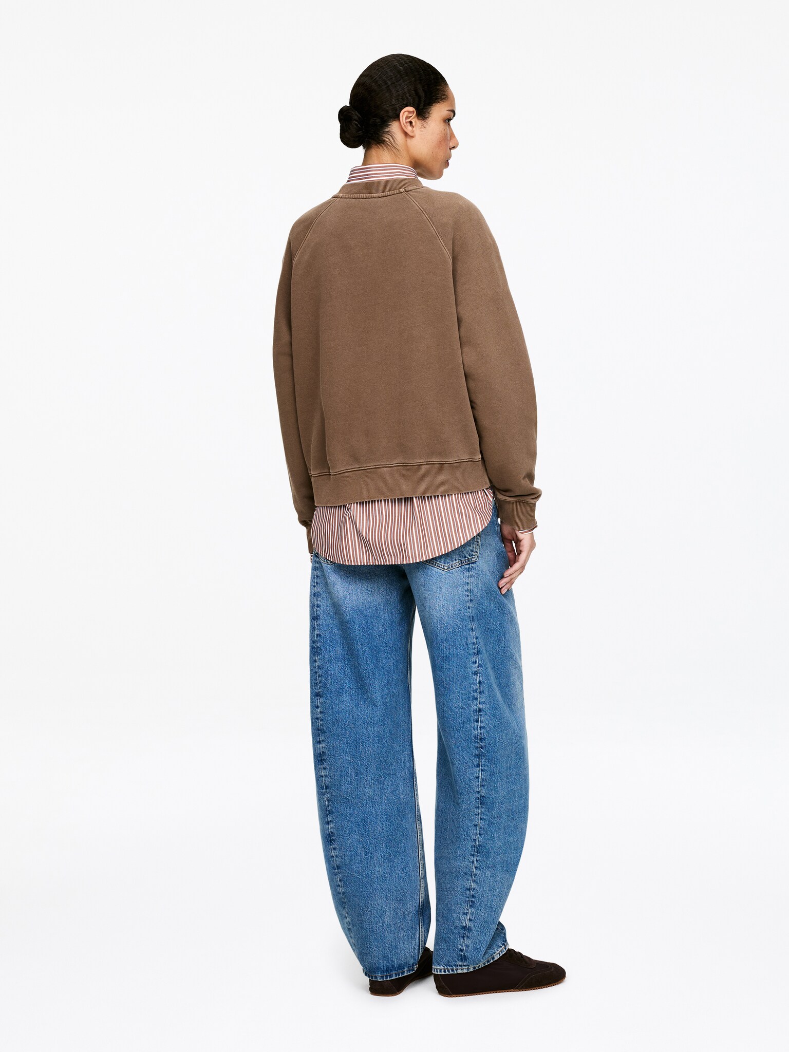 Frottee-Sweatshirt - Braun/Graumeliert/Schwarz/Dunkelbraun/Rot/Helltürkis - 4