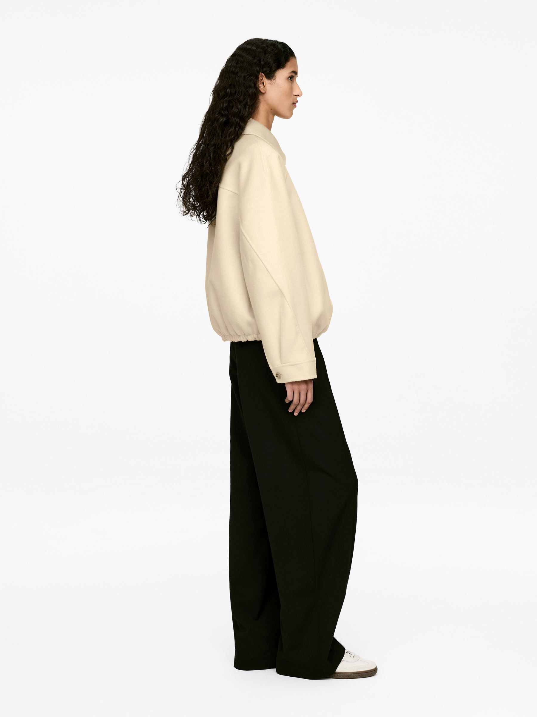 Wool-Blend Doublé Jacket - Beige - Loose fit - Women - StillMedia/Lookbook - 5