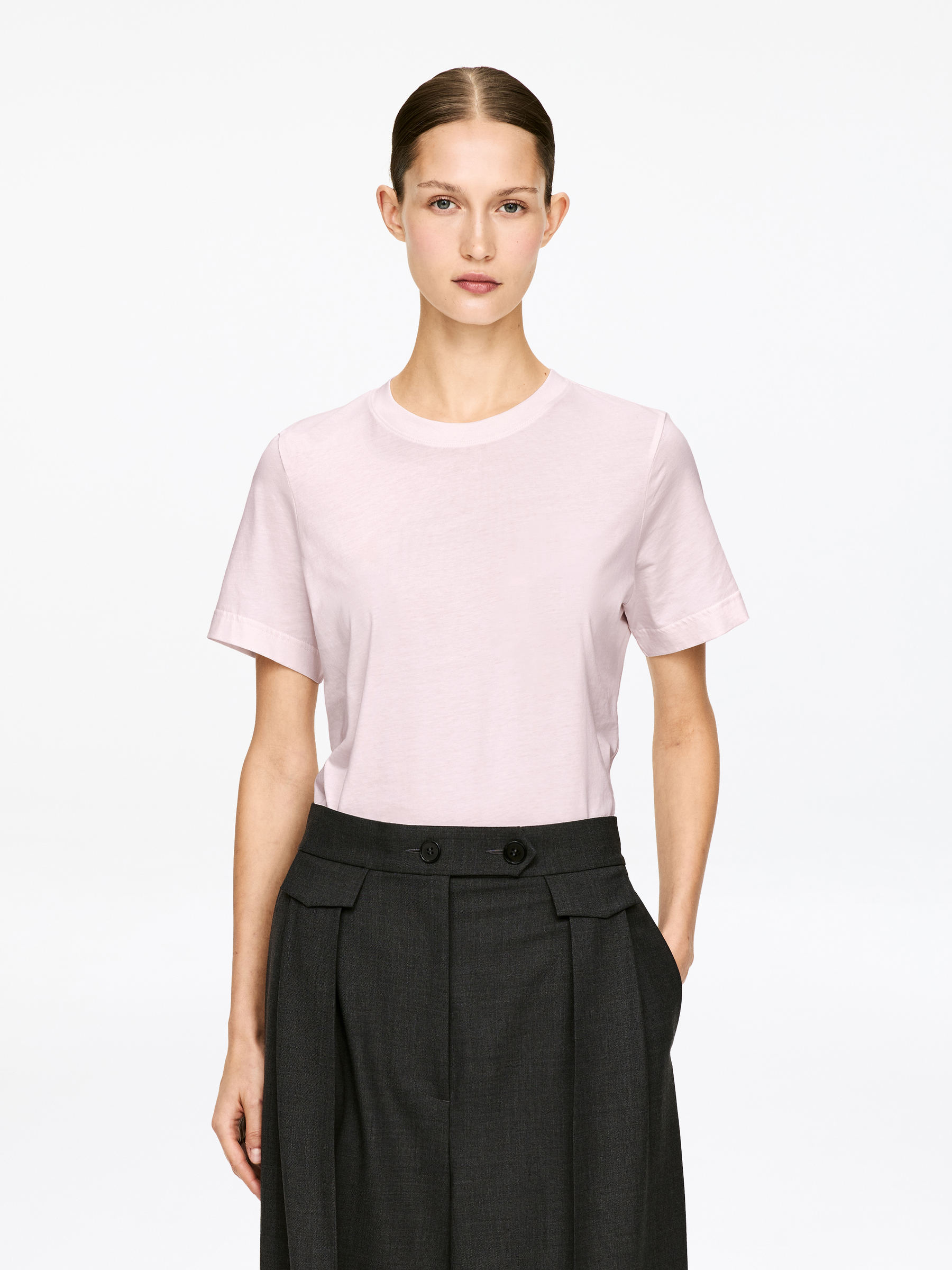 LILY Charakteristisches T-Shirt - Hellrosa - Regular Fit - Damen - StillMedia/Lookbook - 5