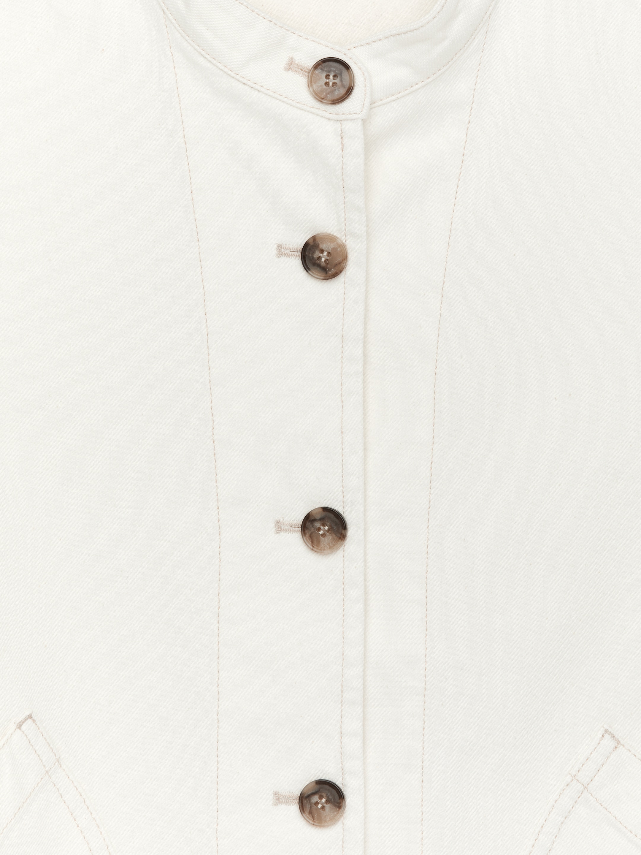 Zobrazit větší obrázek: Denimová overshirt - Off White - ŽENY | H&M CZ 6