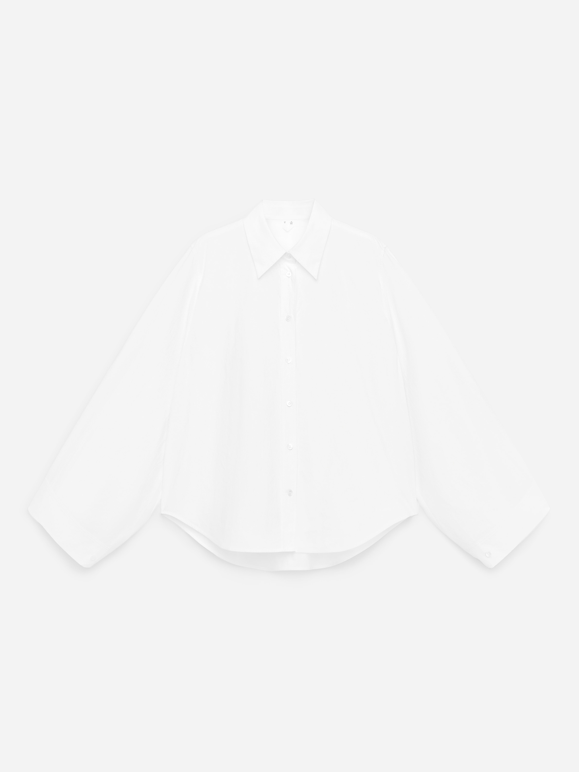 Overhemd met wijde mouwen - Wit/Zwart