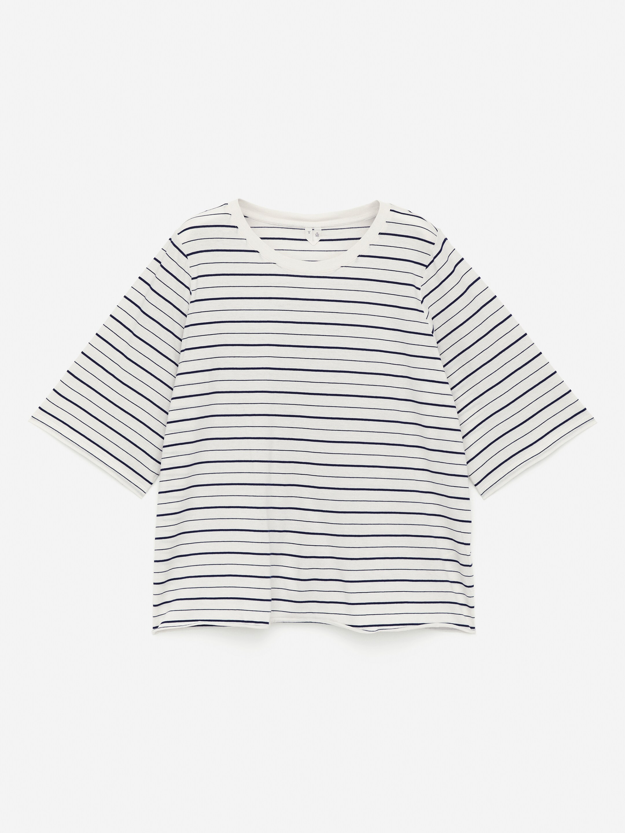 Zobraziť väčší obrázok: Padavé bavlnené tričko - Off White/Čierna - ŽENY | H&M SK 1