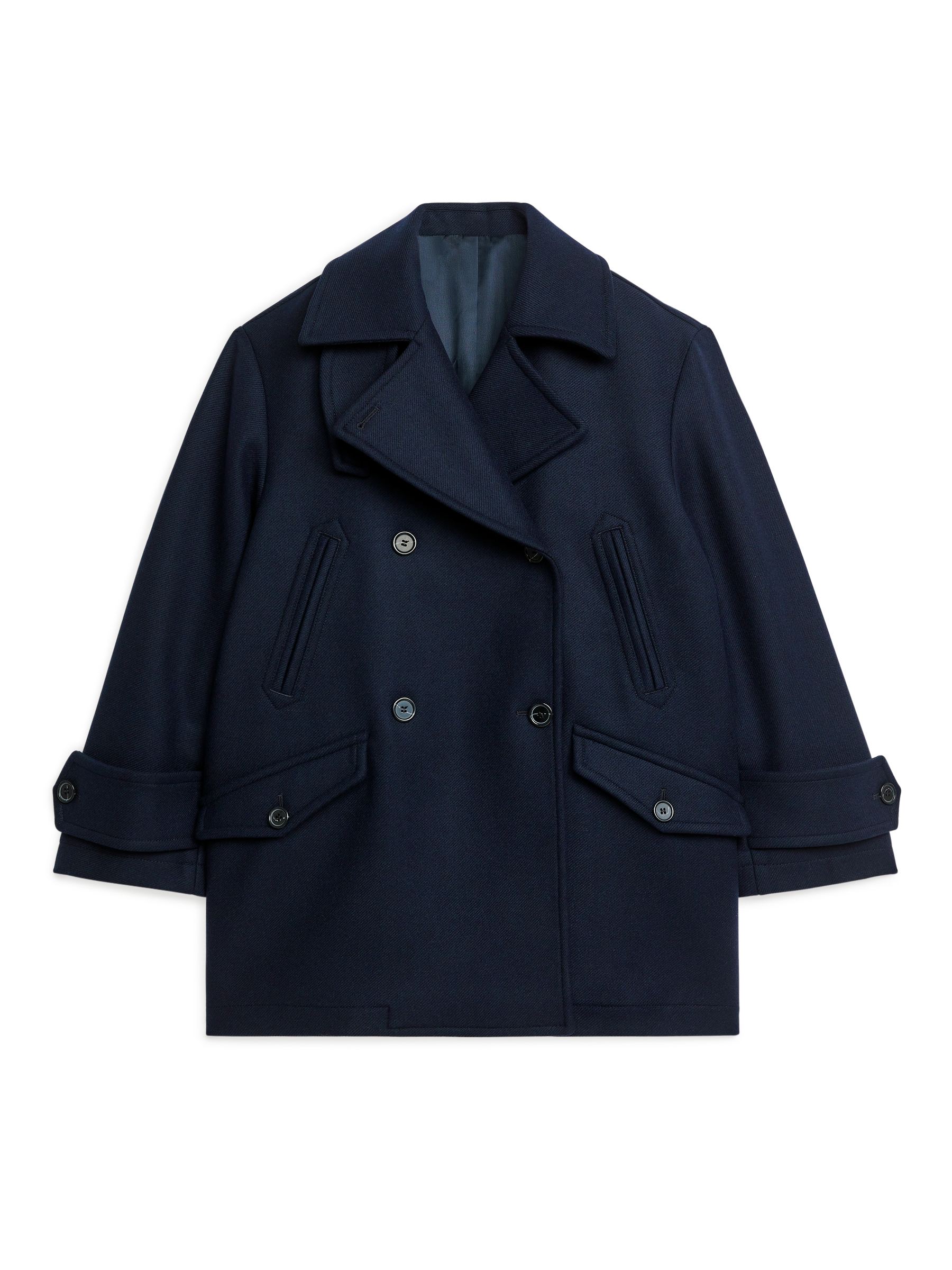 Caban in misto lana - Blu scuro - Regular fit - Women - StillMedia/DescriptiveStillLife - 1