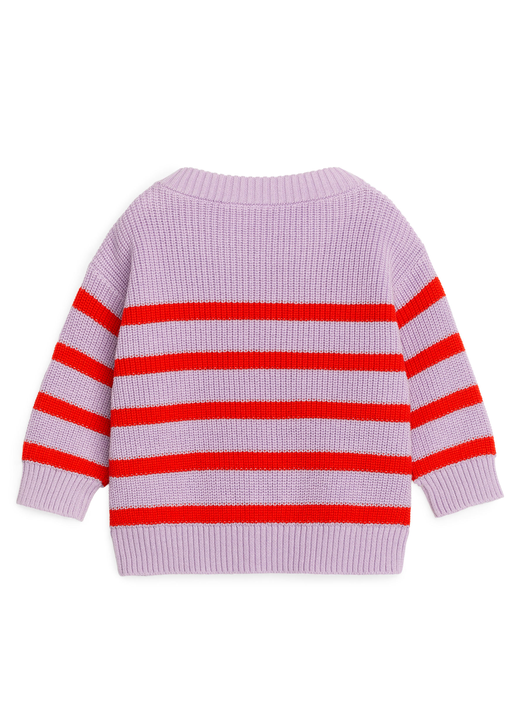 Baumwollstrickpullover - Flieder/Rot - Loose Fit - Kinder - StillMedia/DescriptiveStillLife - 1