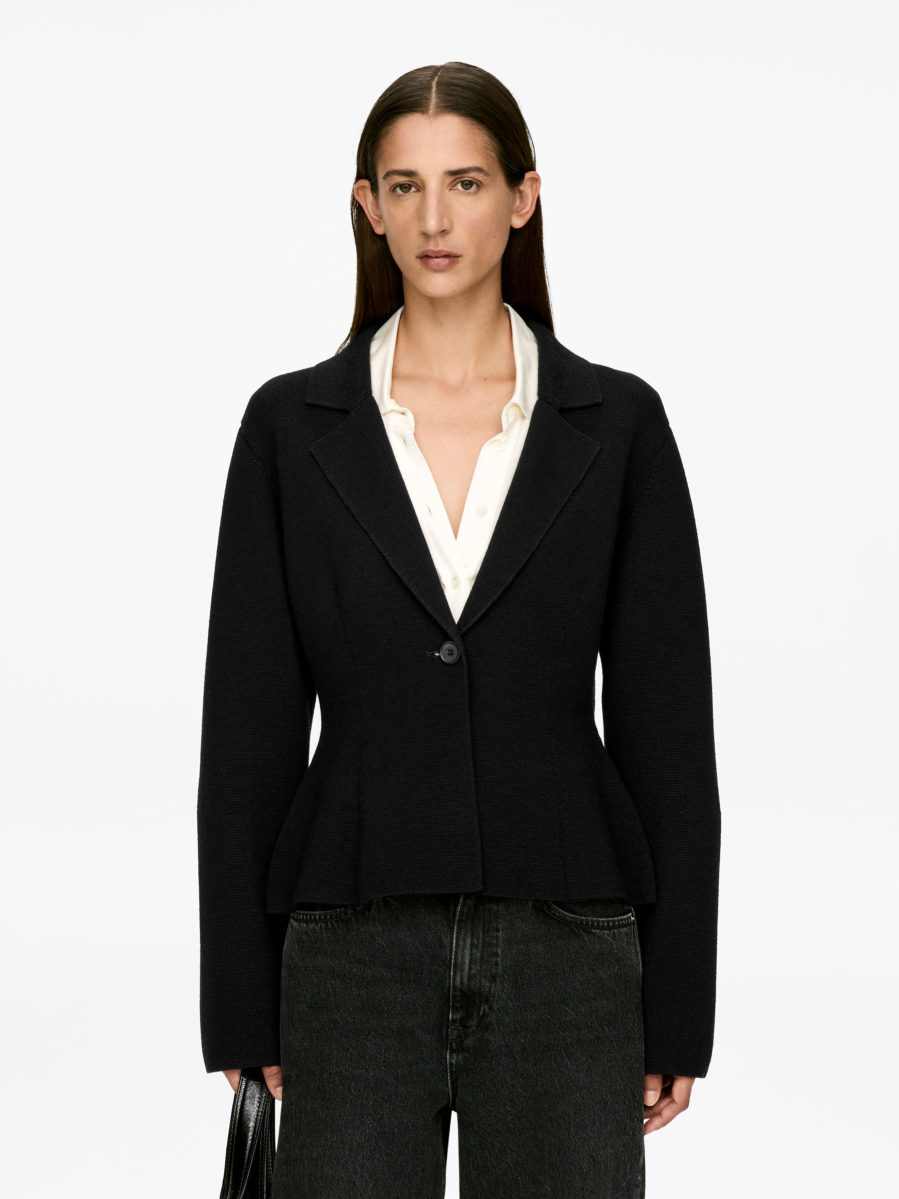 Knitted Wool-Cotton Jacket-#272627-16976