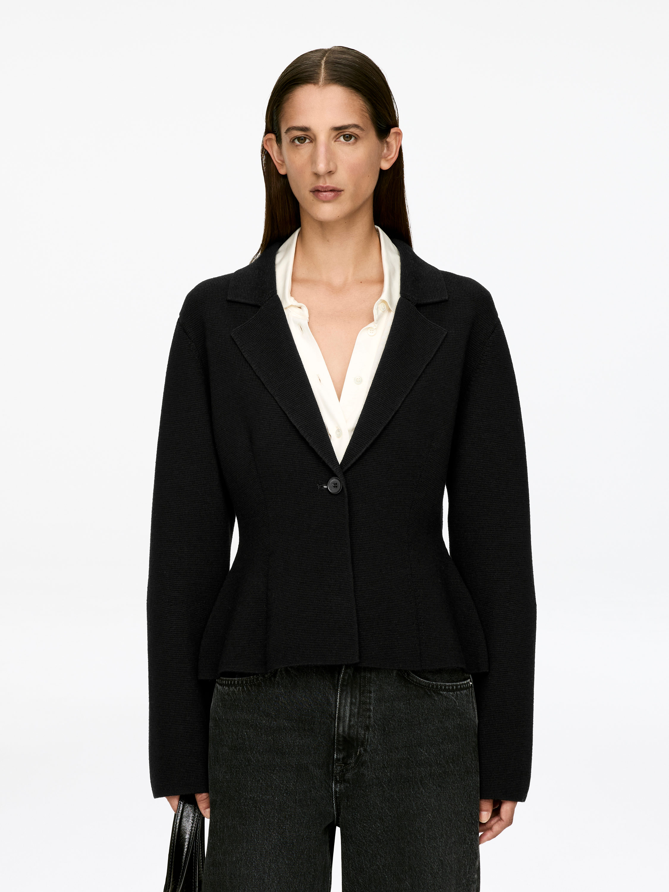 Knitted Wool-Cotton Jacket-#272627-16976