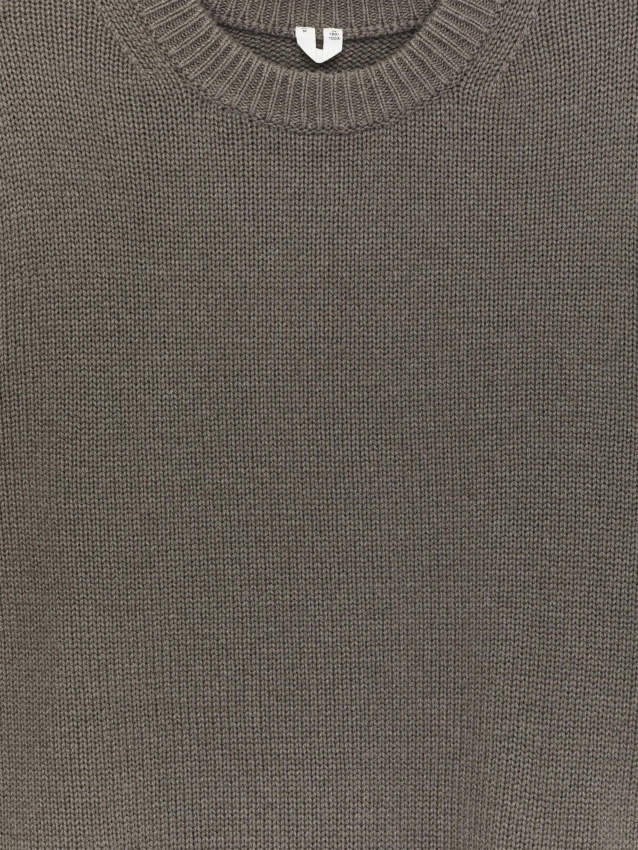 Pull en maille de laine épaisse - Taupe foncé - Relaxed fit - Homme - StillMedia/DescriptiveDetail - 1