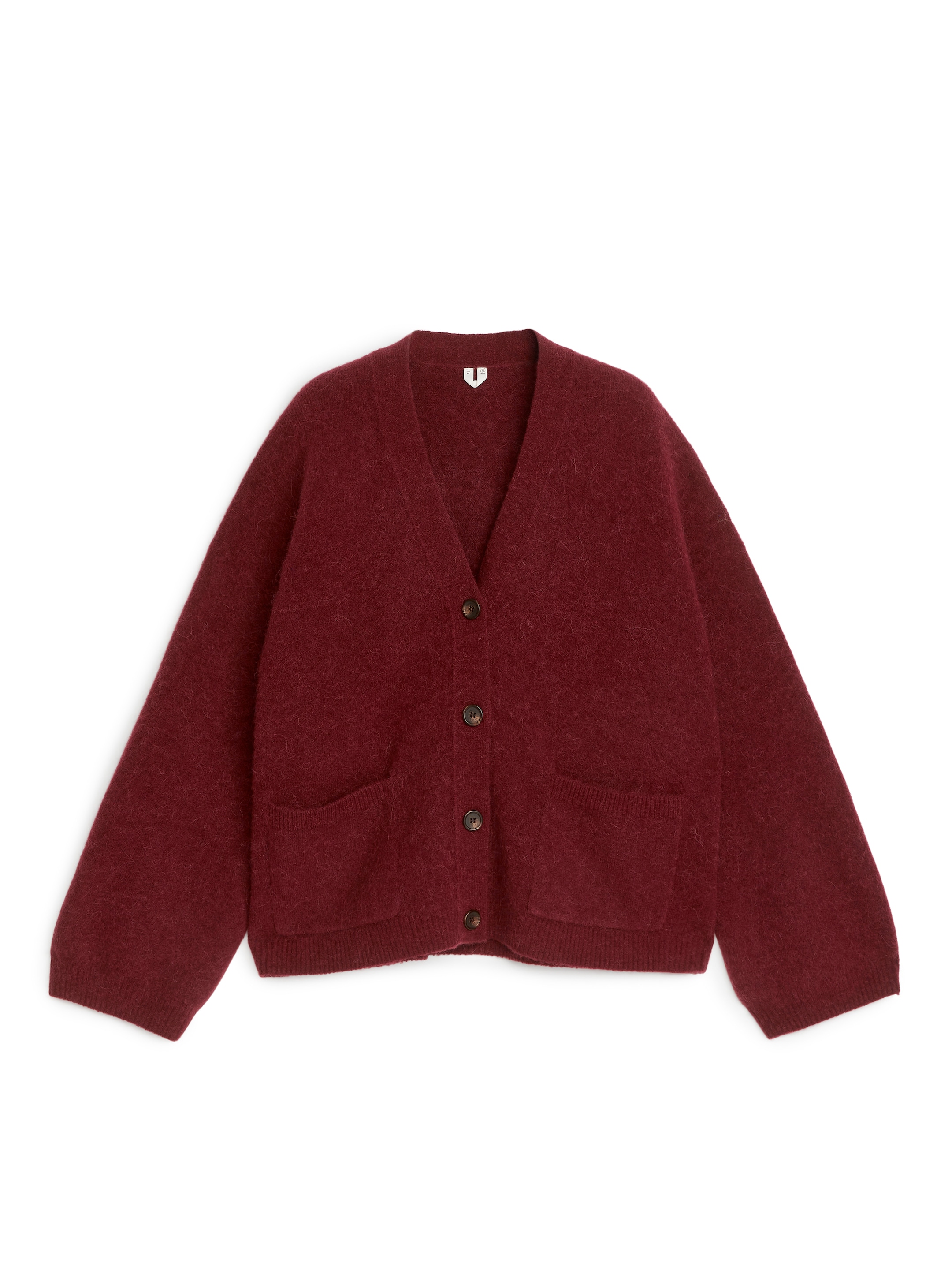 View larger image: Wool-Alpaca Blend Cardigan - Dark Red - Ladies | H&M GB 1