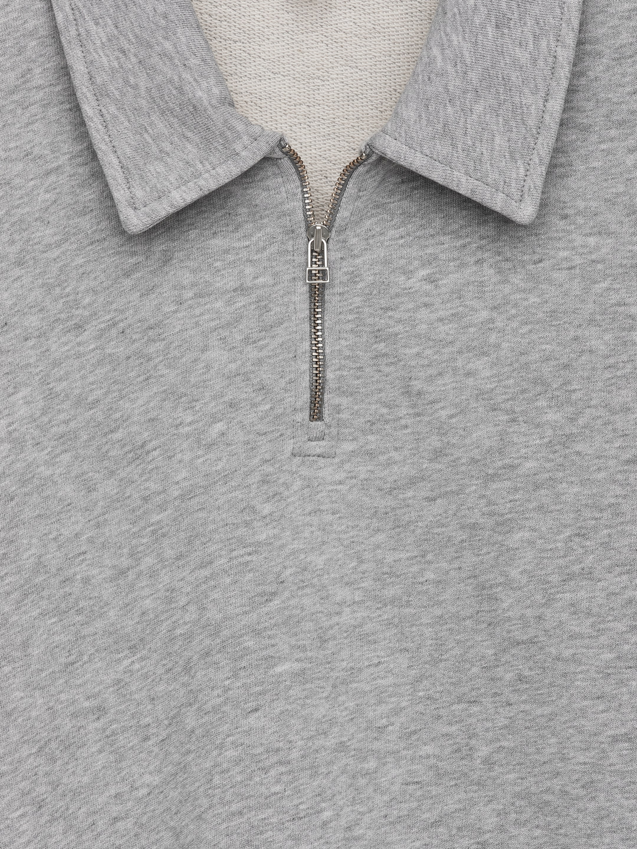 Half-Zip Terry Top - Grey - Regular fit - Women - StillMedia/DescriptiveDetail - 1
