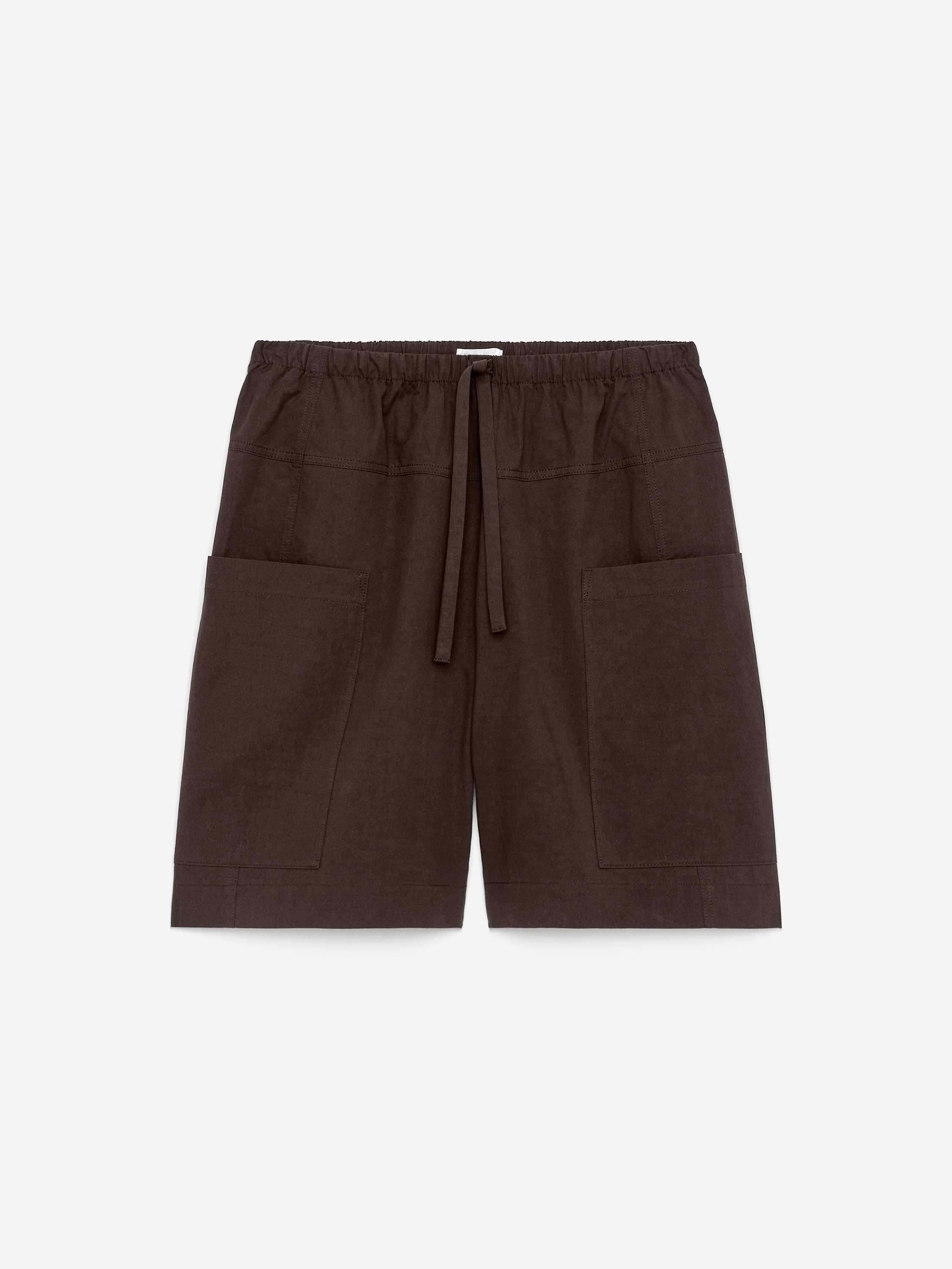 Shorts con tasche applicate - Marrone