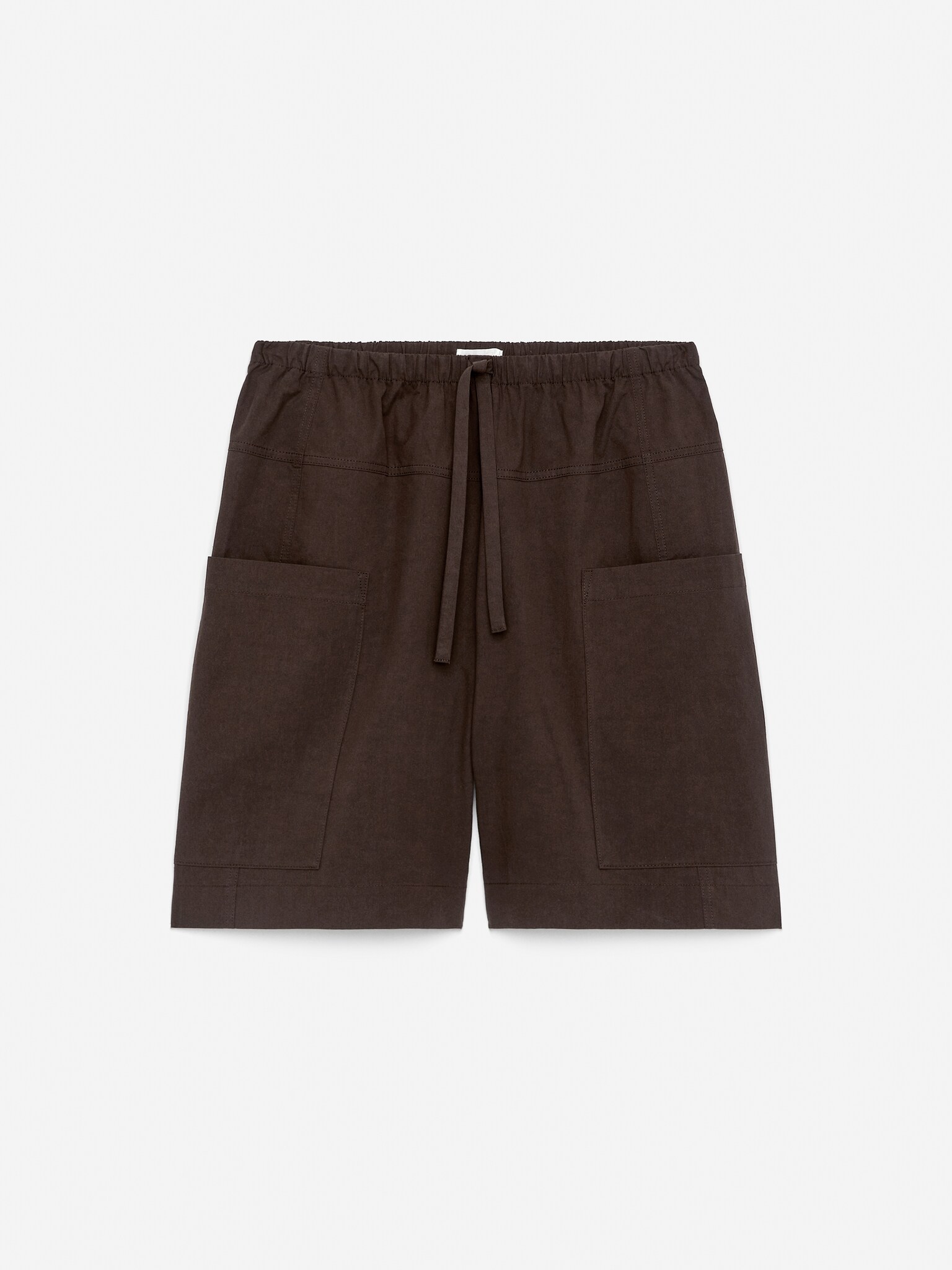 Short avec poches plaquées - Marron - 2