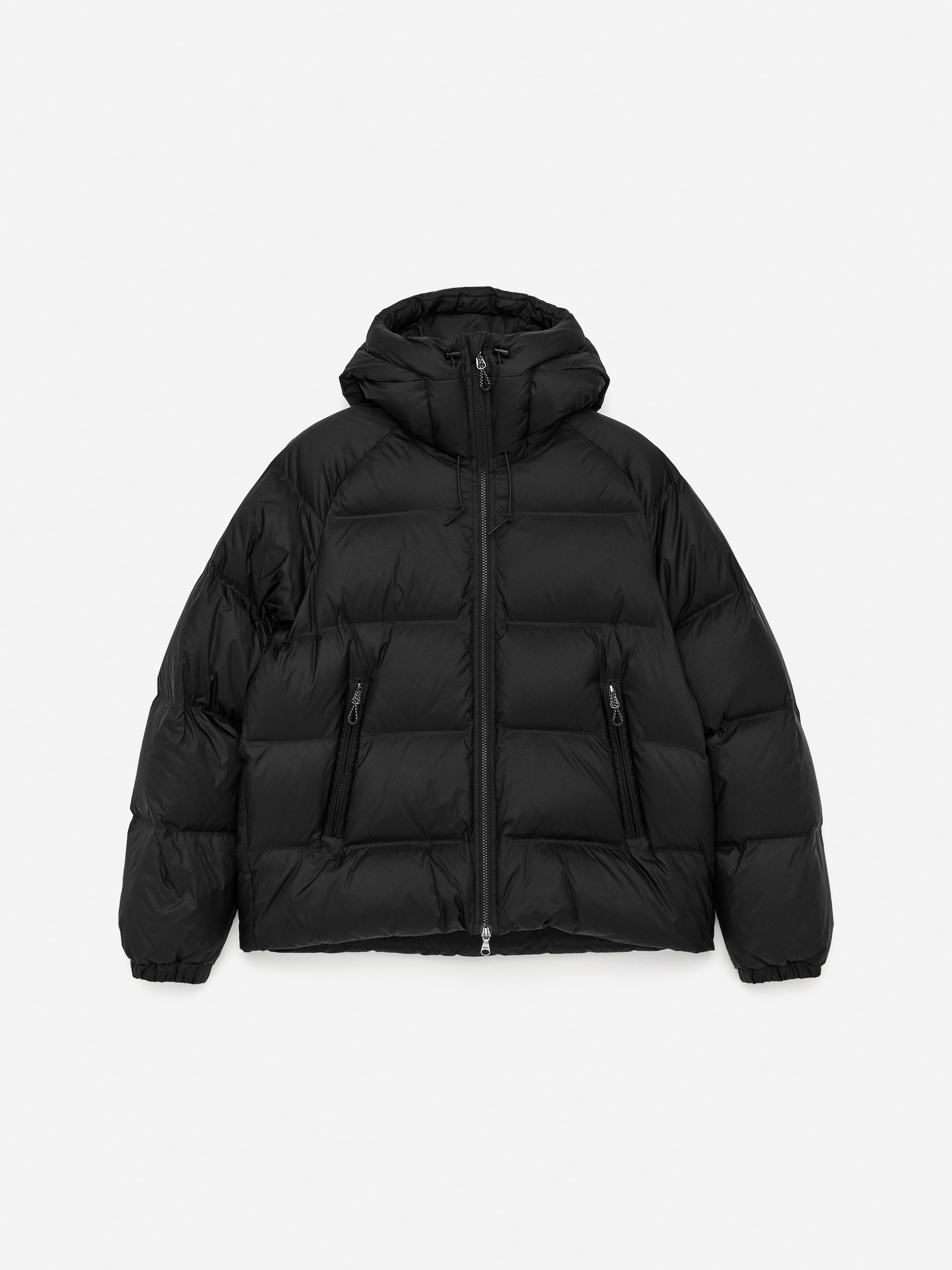Upcycled Down Sporty Jacket-Black-17041