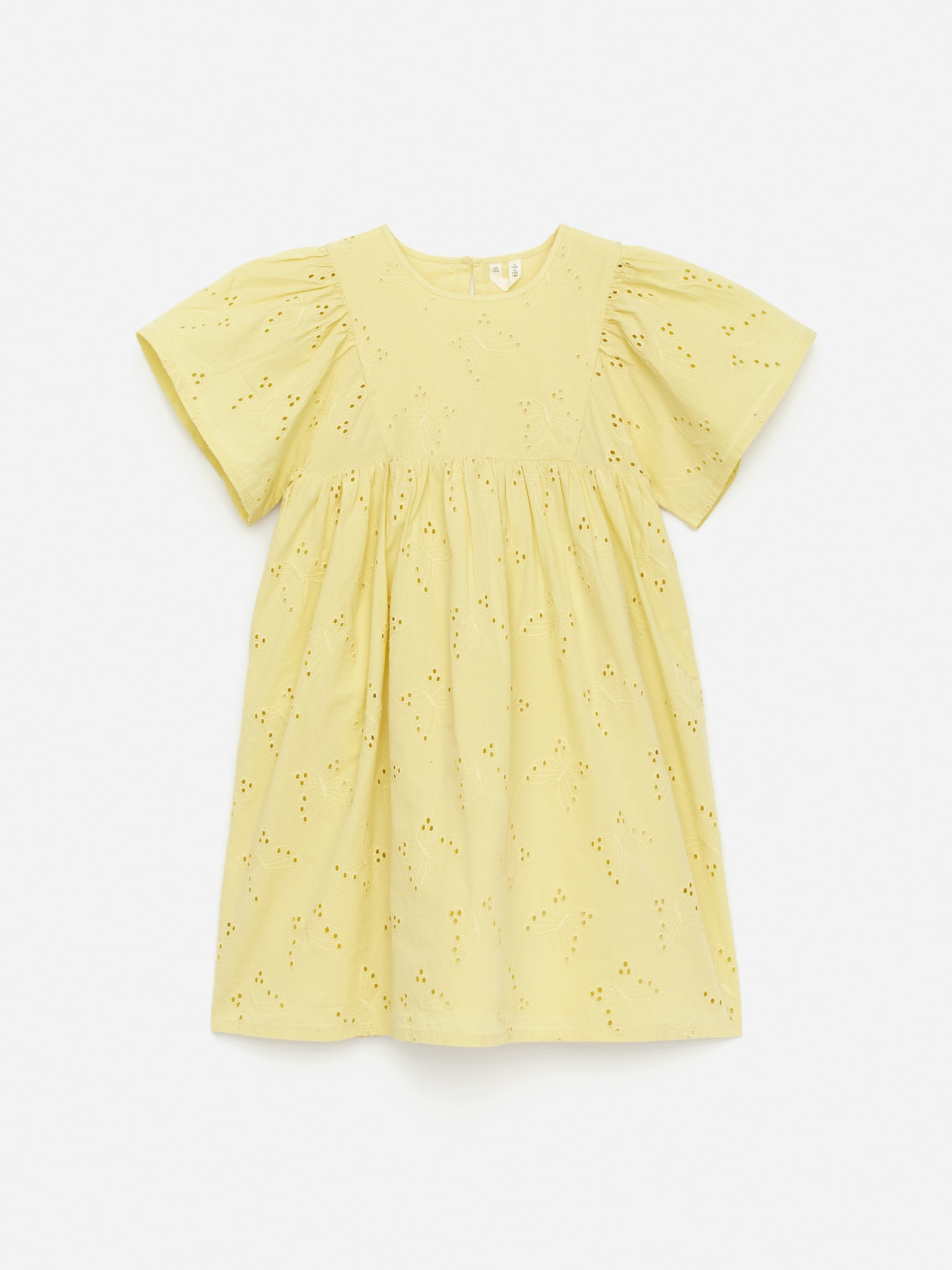 Broderie Anglaise Šaty - Yellow