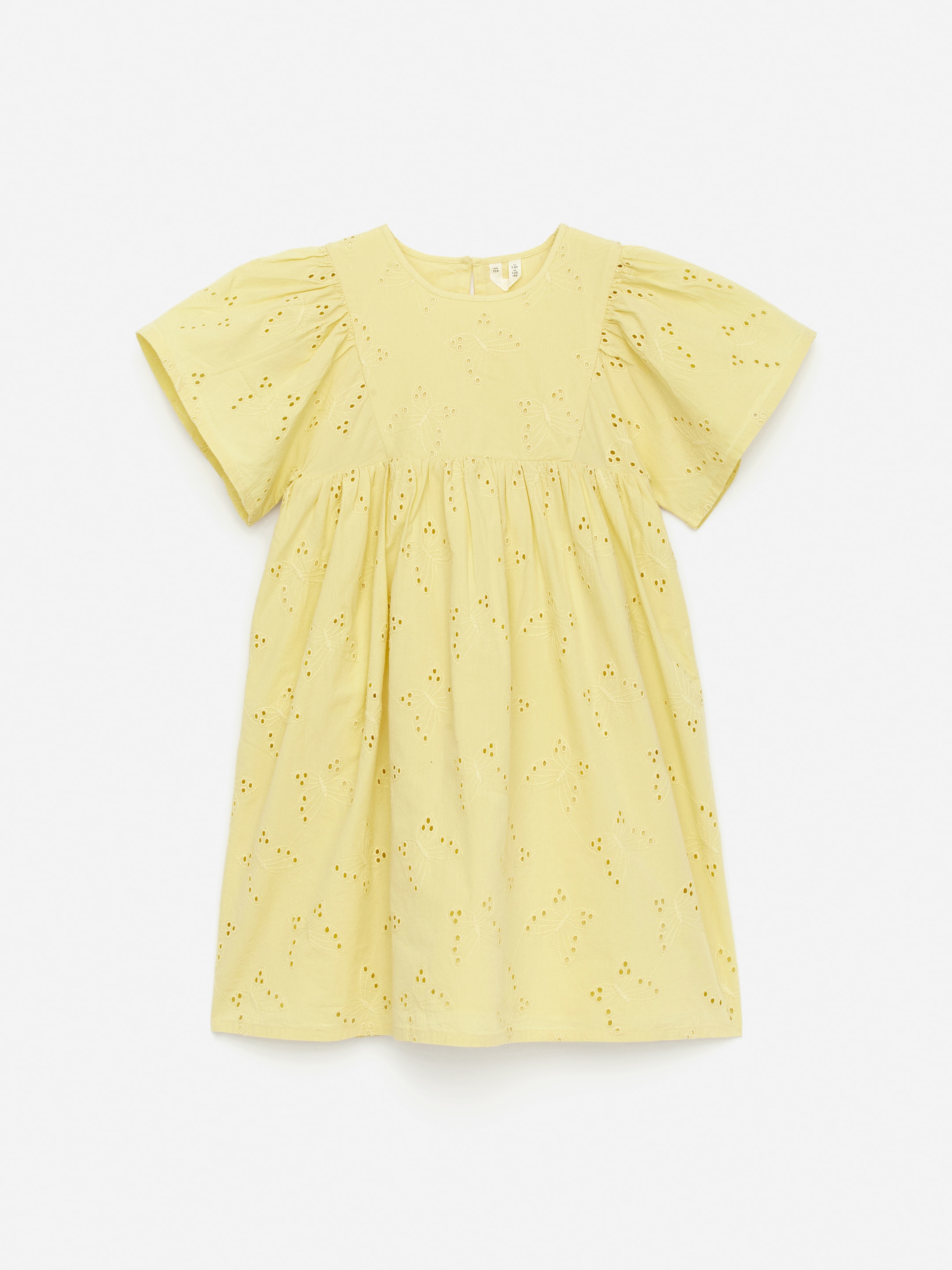 Grotere afbeelding bekijken: Jurk met broderie anglaise - Geel - KINDEREN | H&M BE 1