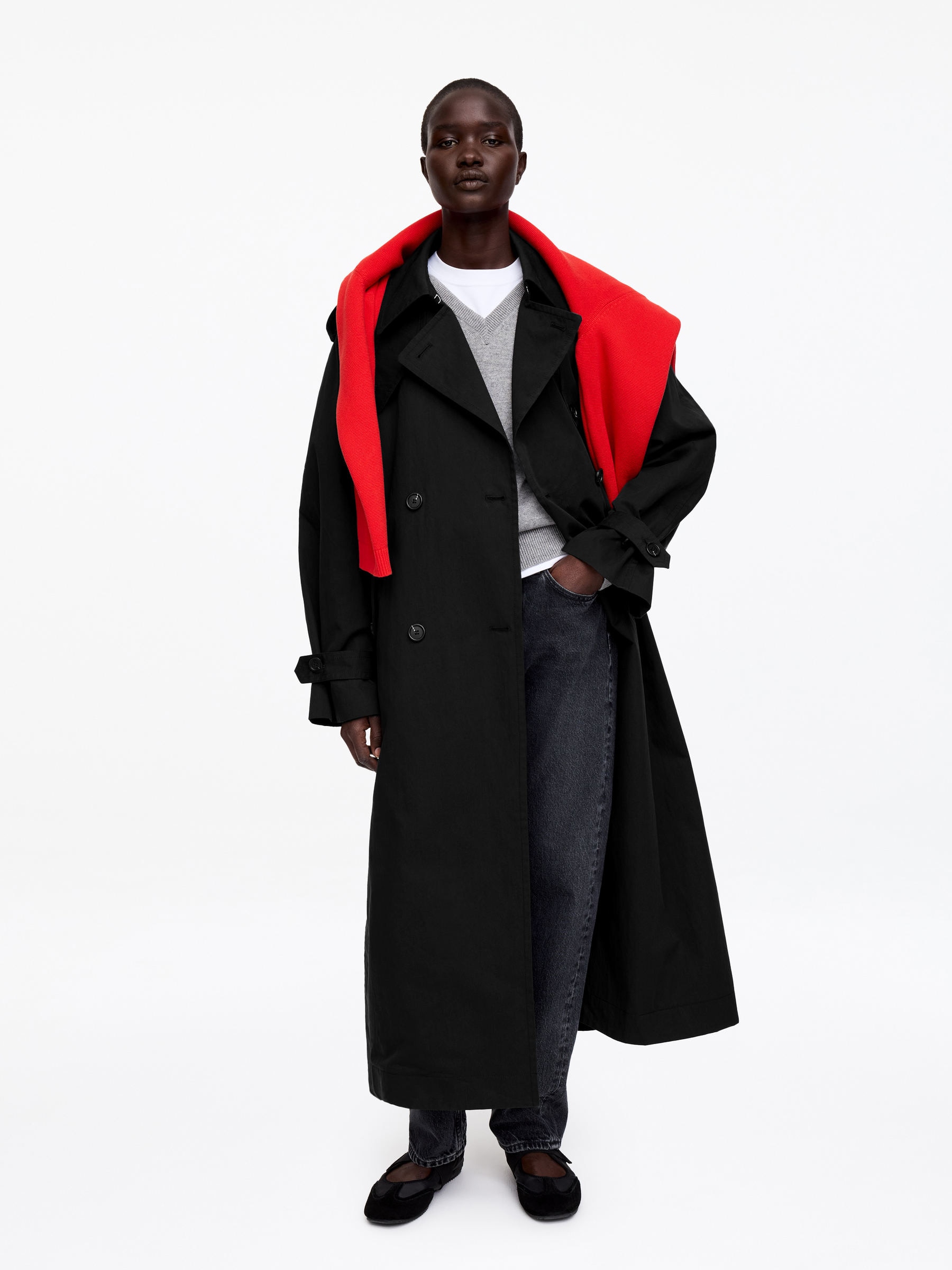 Trencz oversize - Czarny - Obszerny - Women - StillMedia/Lookbook - 3