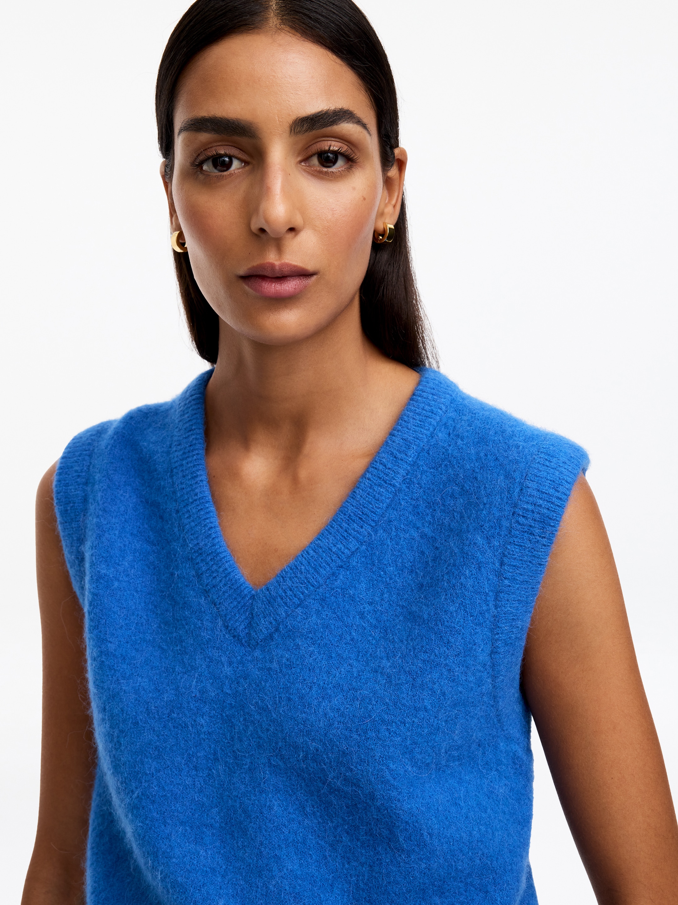 Alpaca-Wool Blend Vest - Blue - Regular fit - women - StillMedia/Lookbook - 4