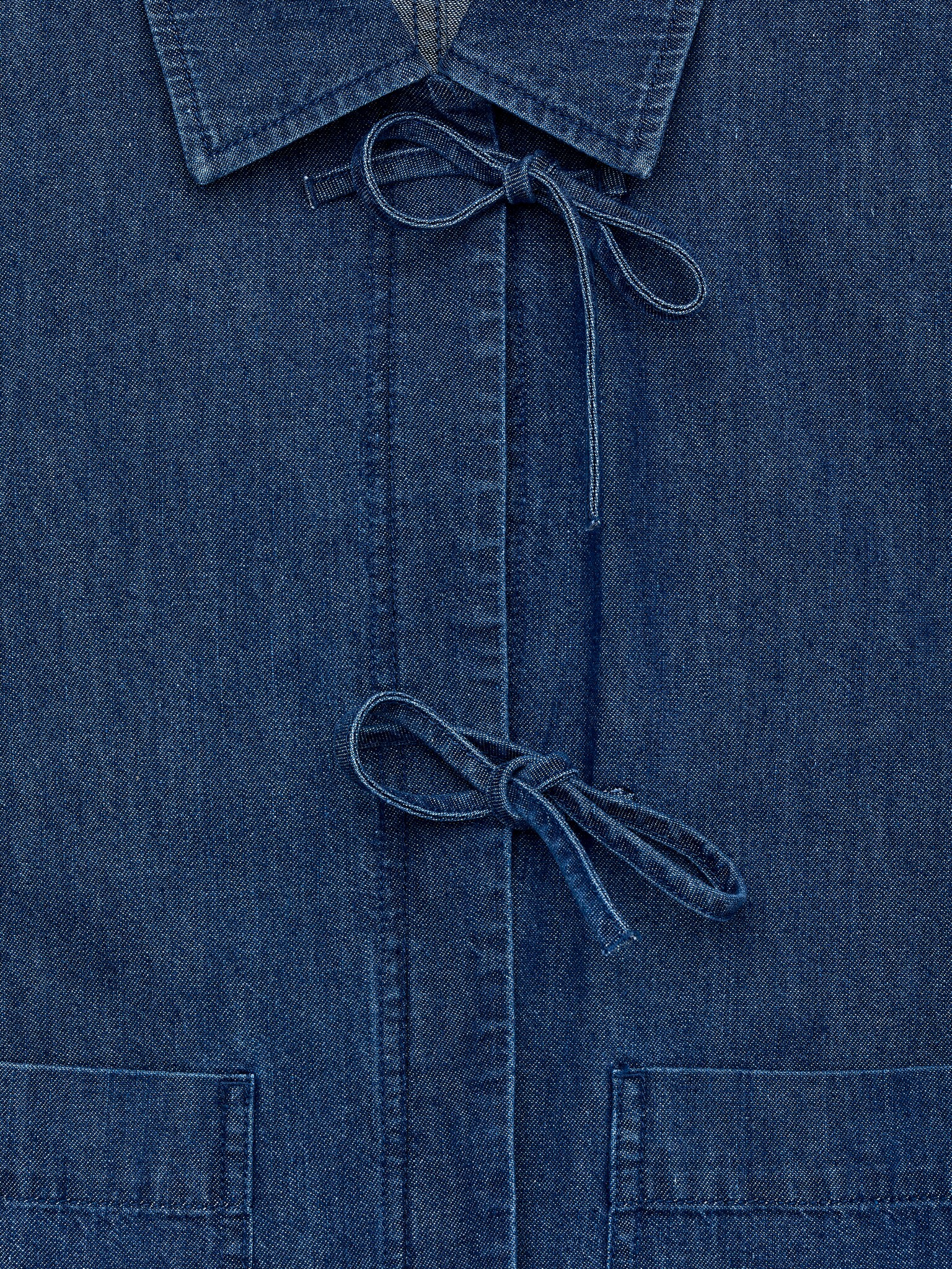Overshirt in denim - Blu scuro - 5